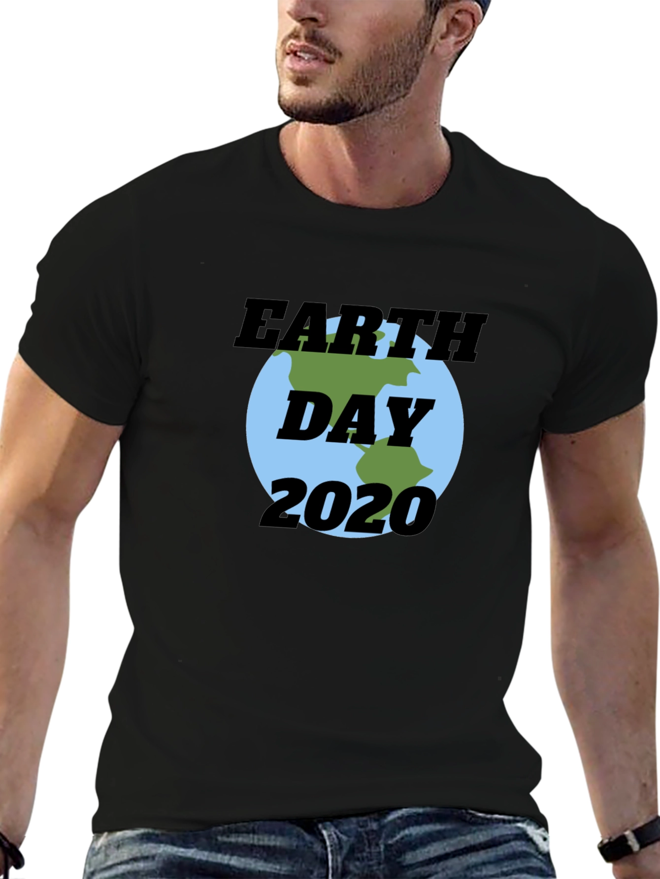 Earth Day 2020 T-Shirt - Black Crew Neck Tee