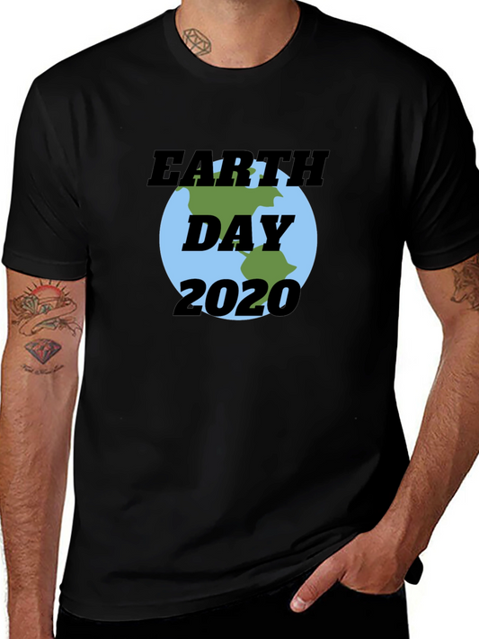 Earth Day 2020 T-Shirt - Black Crew Neck Tee