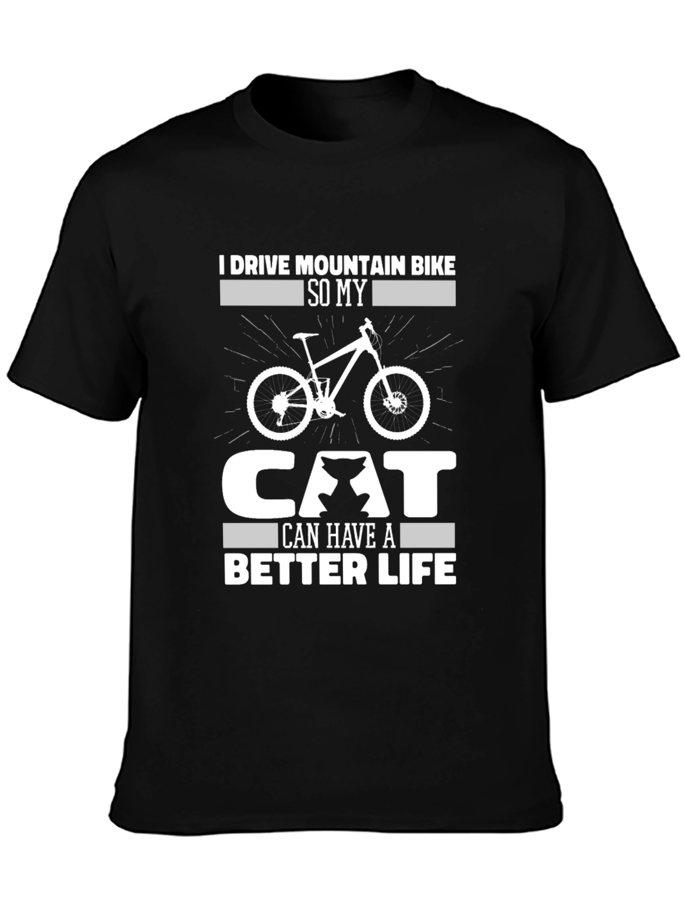 Mountain Bike Cat Lover T-Shirt