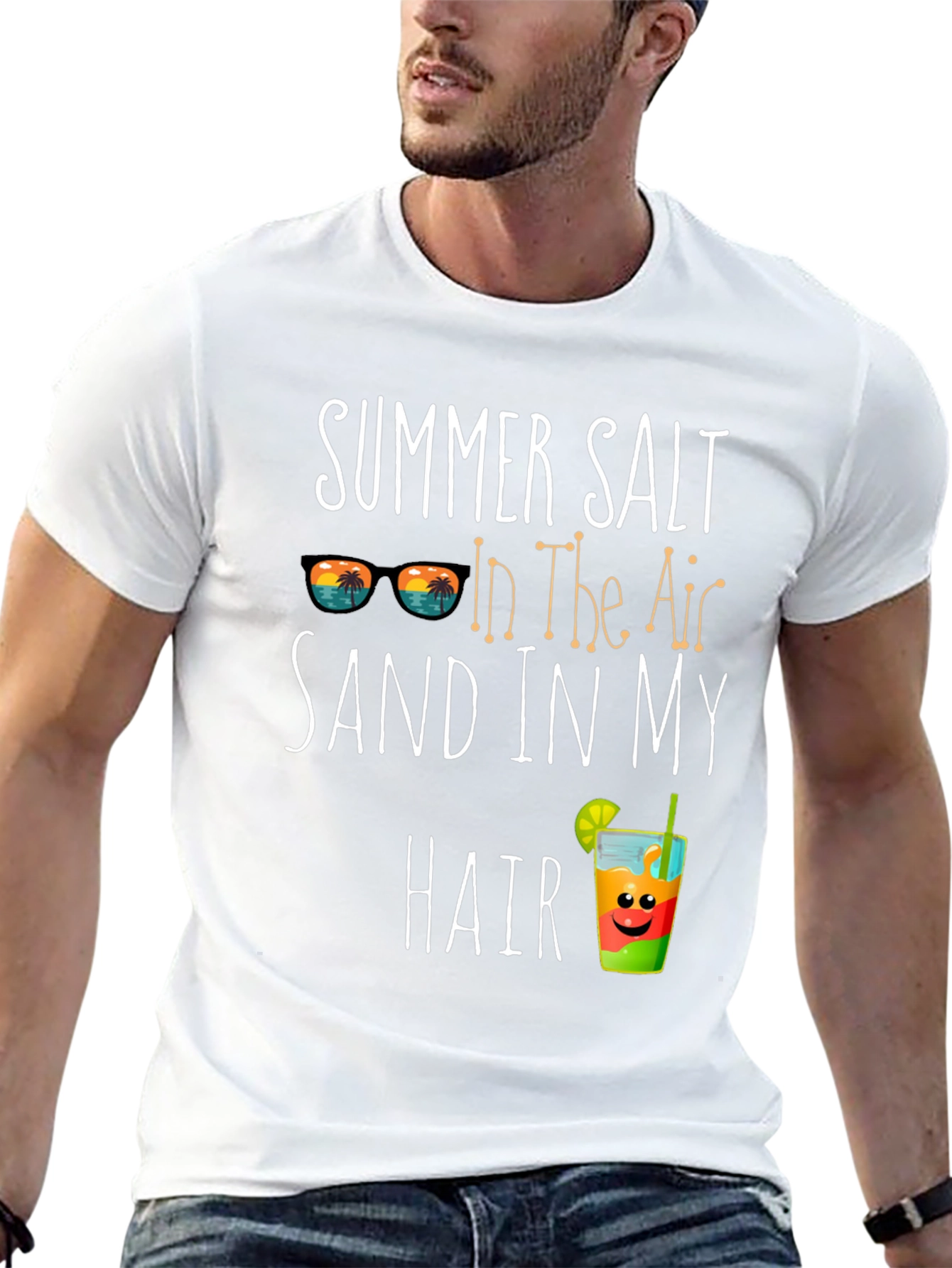 Summer Salt Sand Hair Graphic Tee