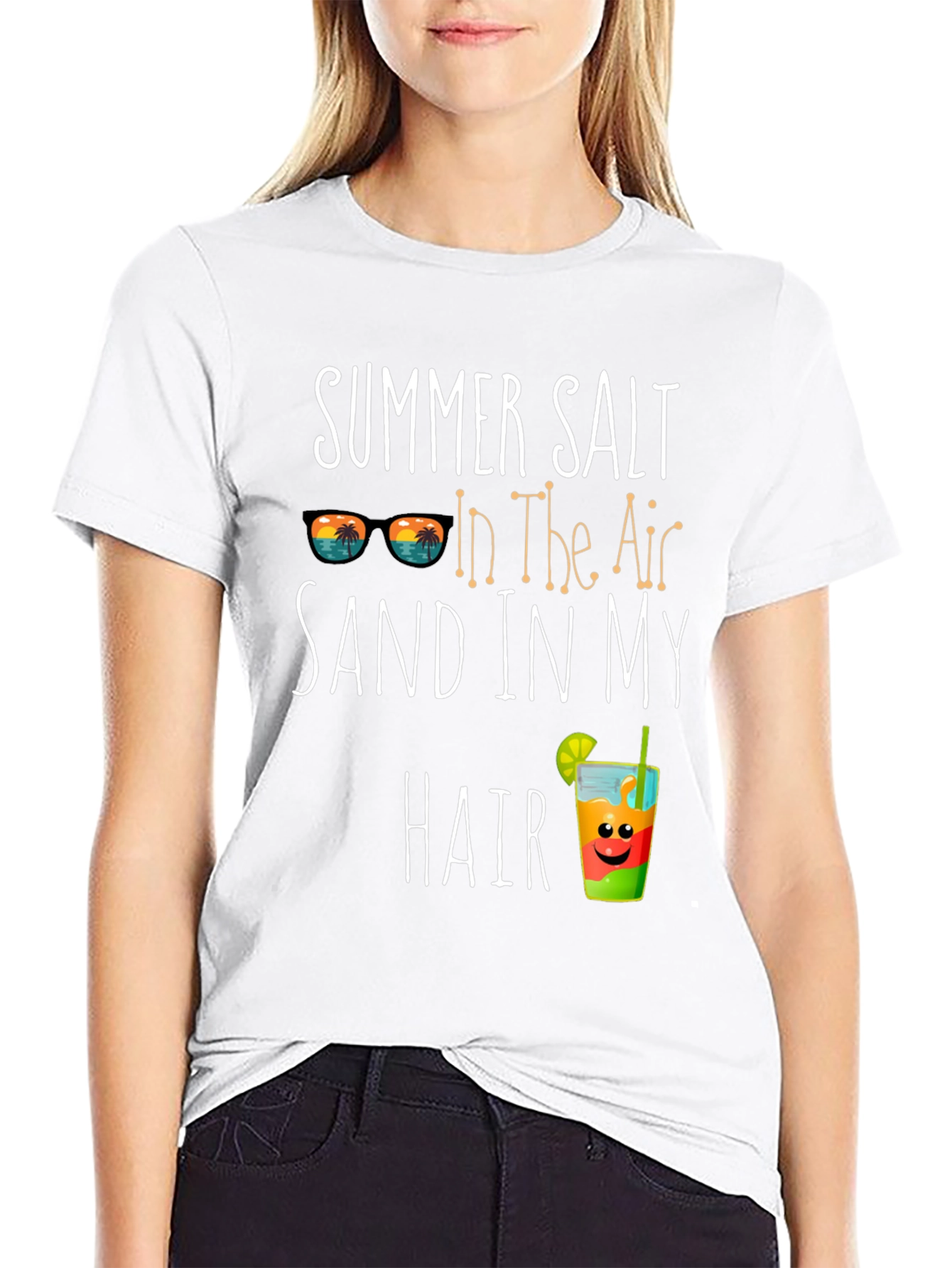 Summer Salt Sand Hair Graphic Tee