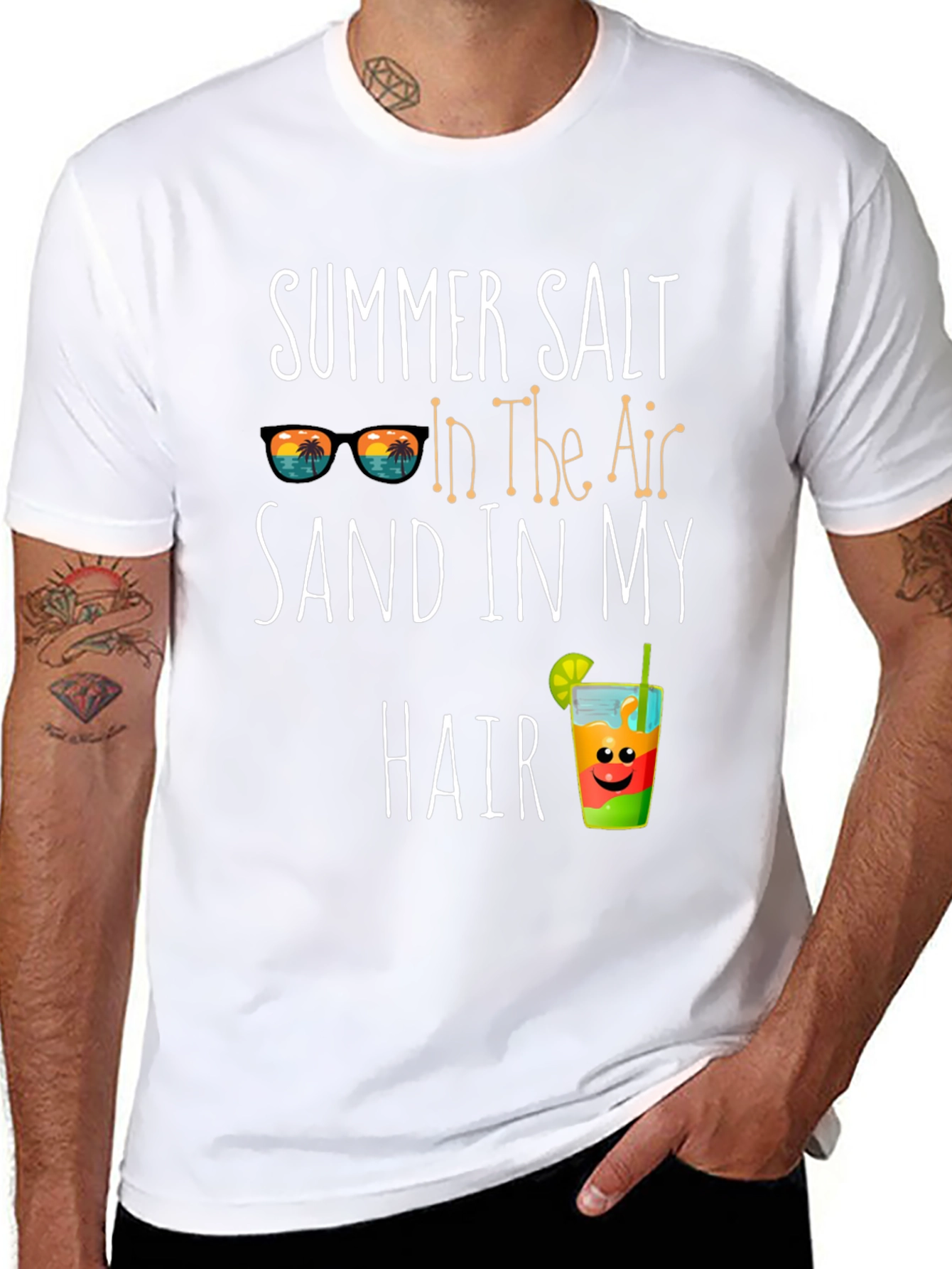 Summer Salt Sand Hair Graphic Tee
