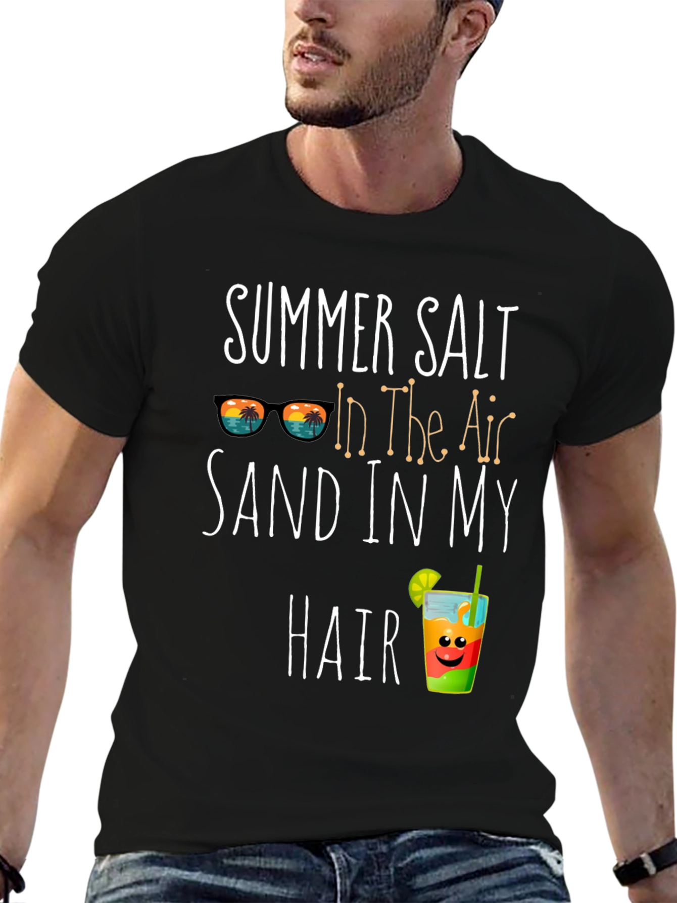 Summer Salt Sand Hair Graphic Tee