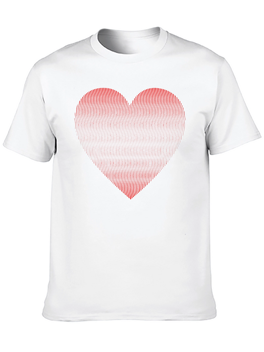 Abstract Heart Graphic Black T-Shirt