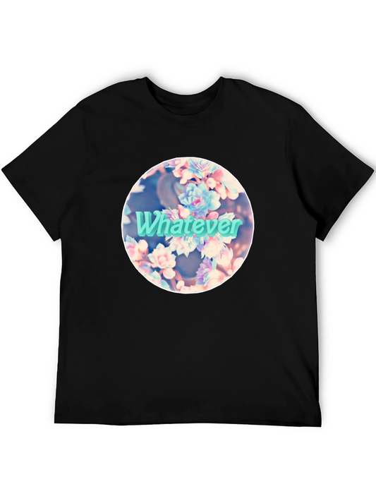 Whatever Floral Graphic Print Mens T-Shirt