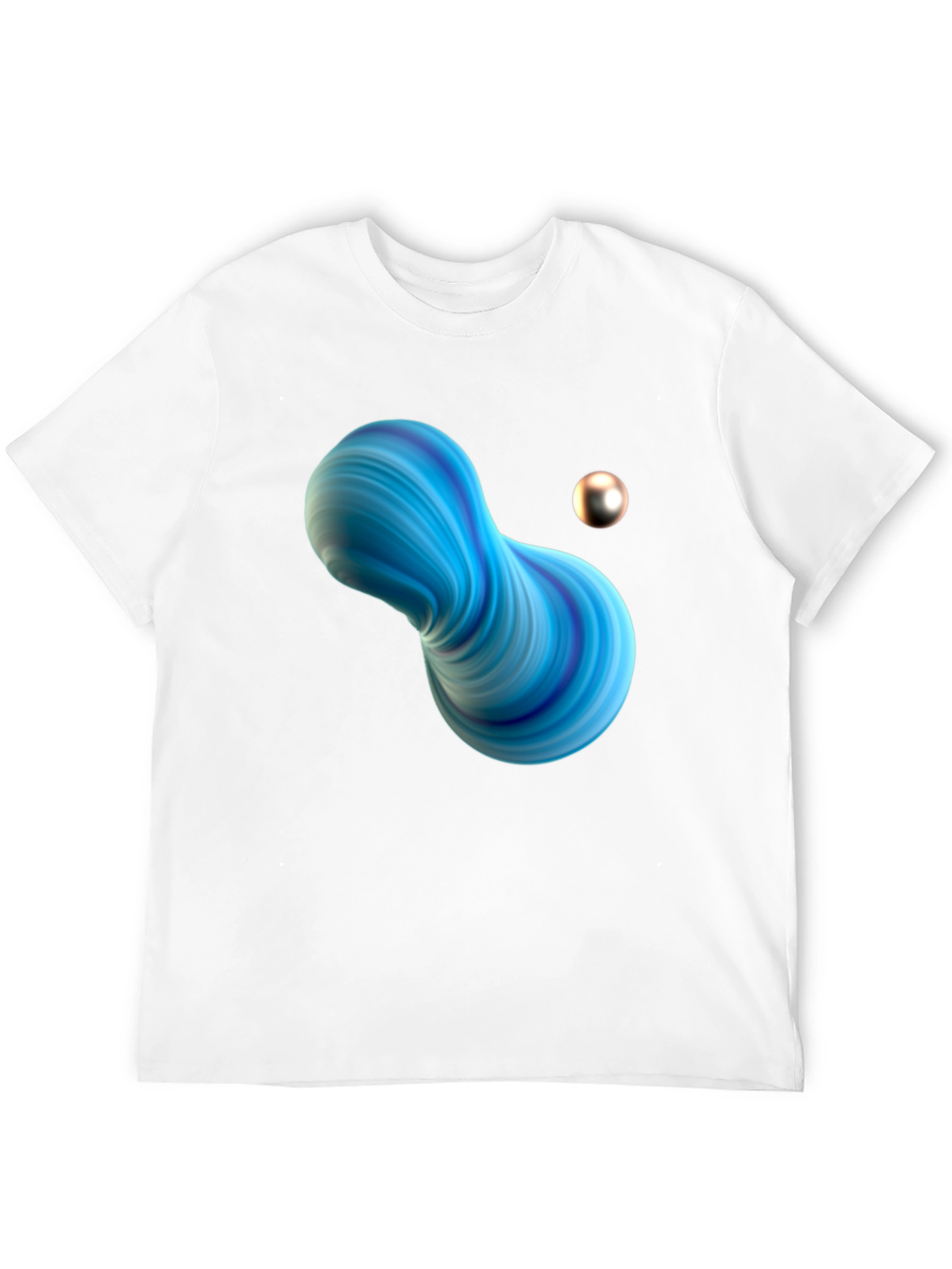 Abstract Fluid Art Black T-Shirt
