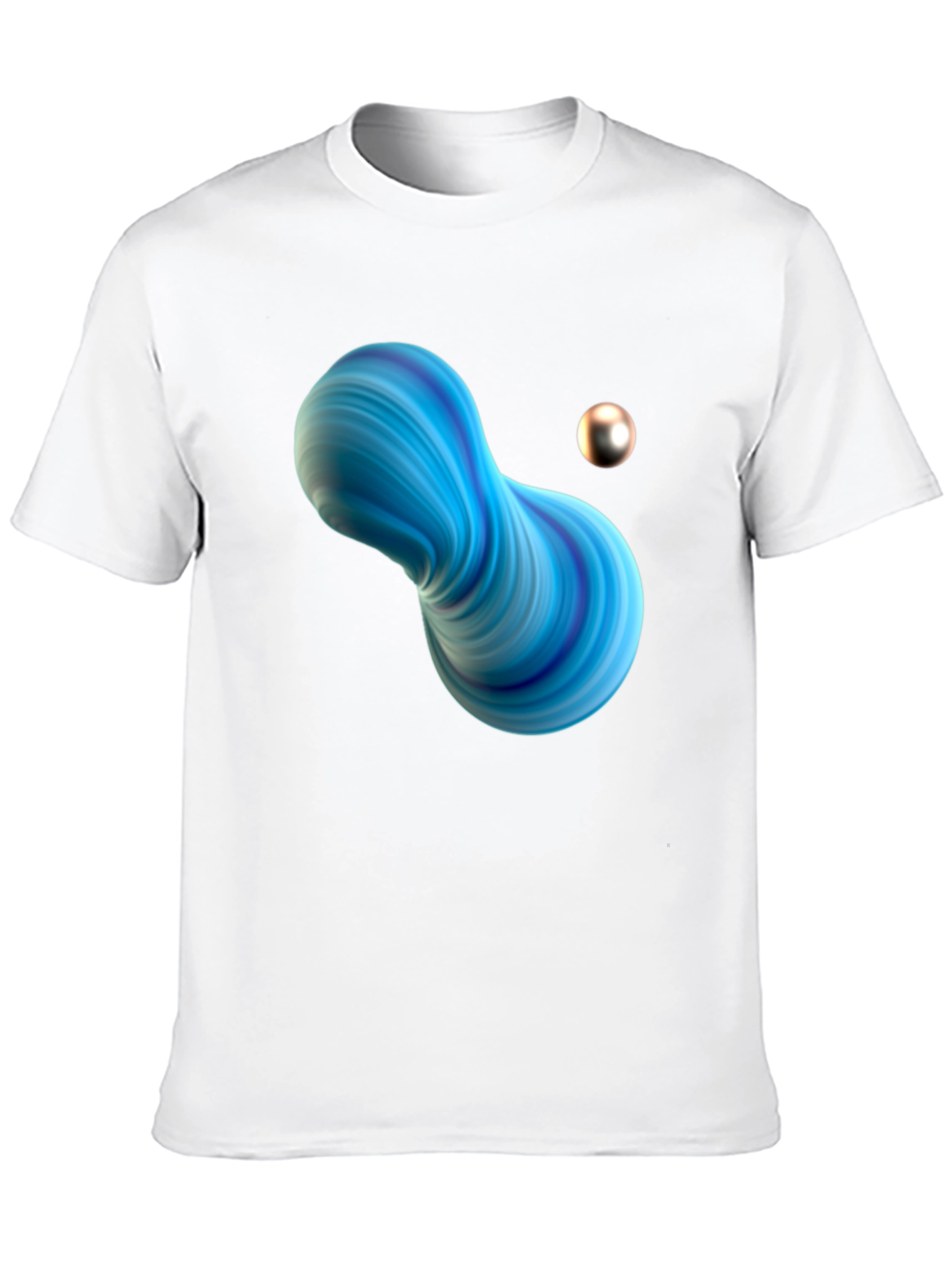Abstract Fluid Art Black T-Shirt