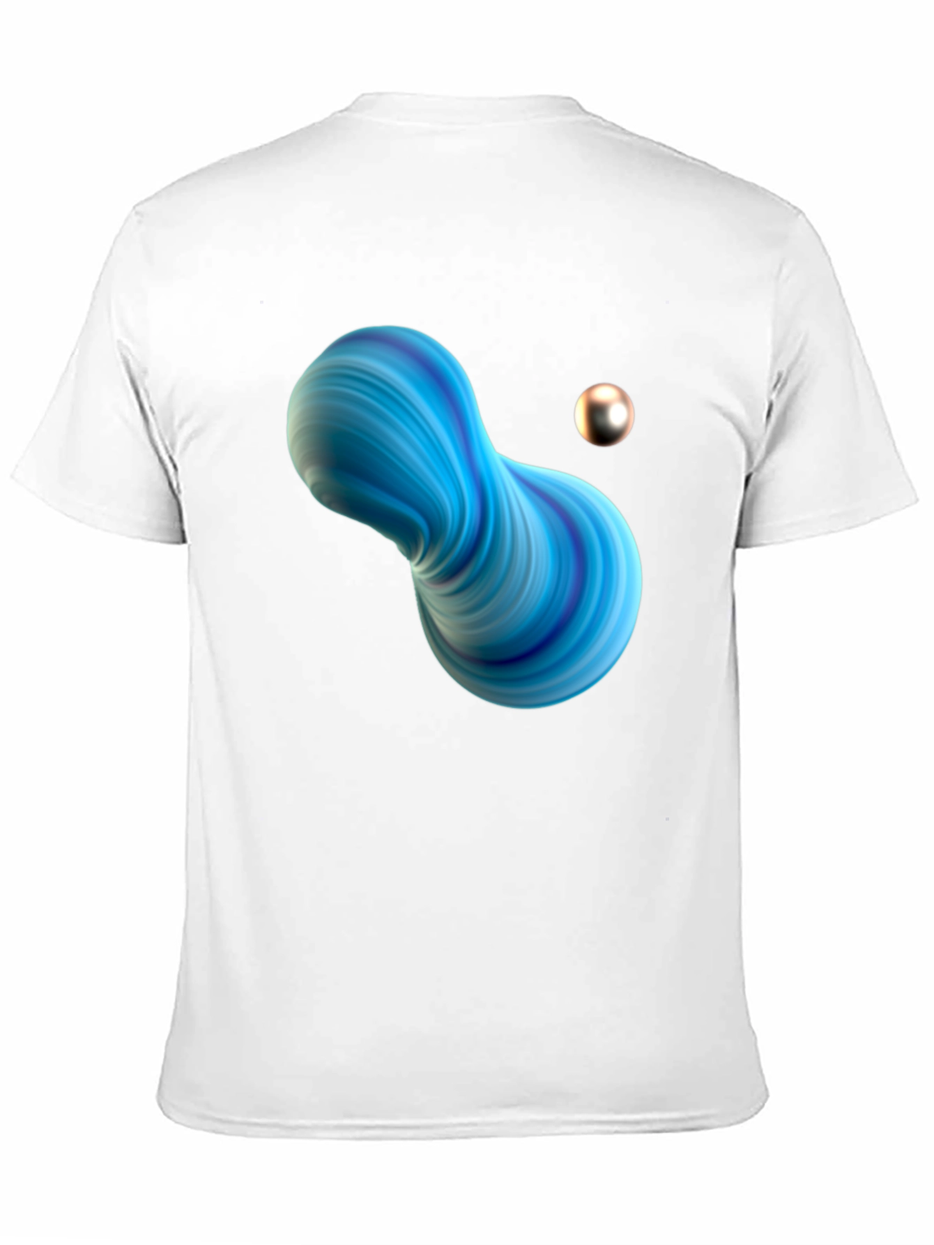 Abstract Fluid Art Black T-Shirt