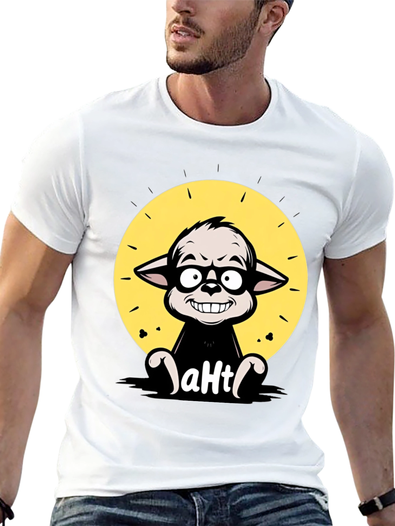 Cartoon Character Graphic Tee - aHt