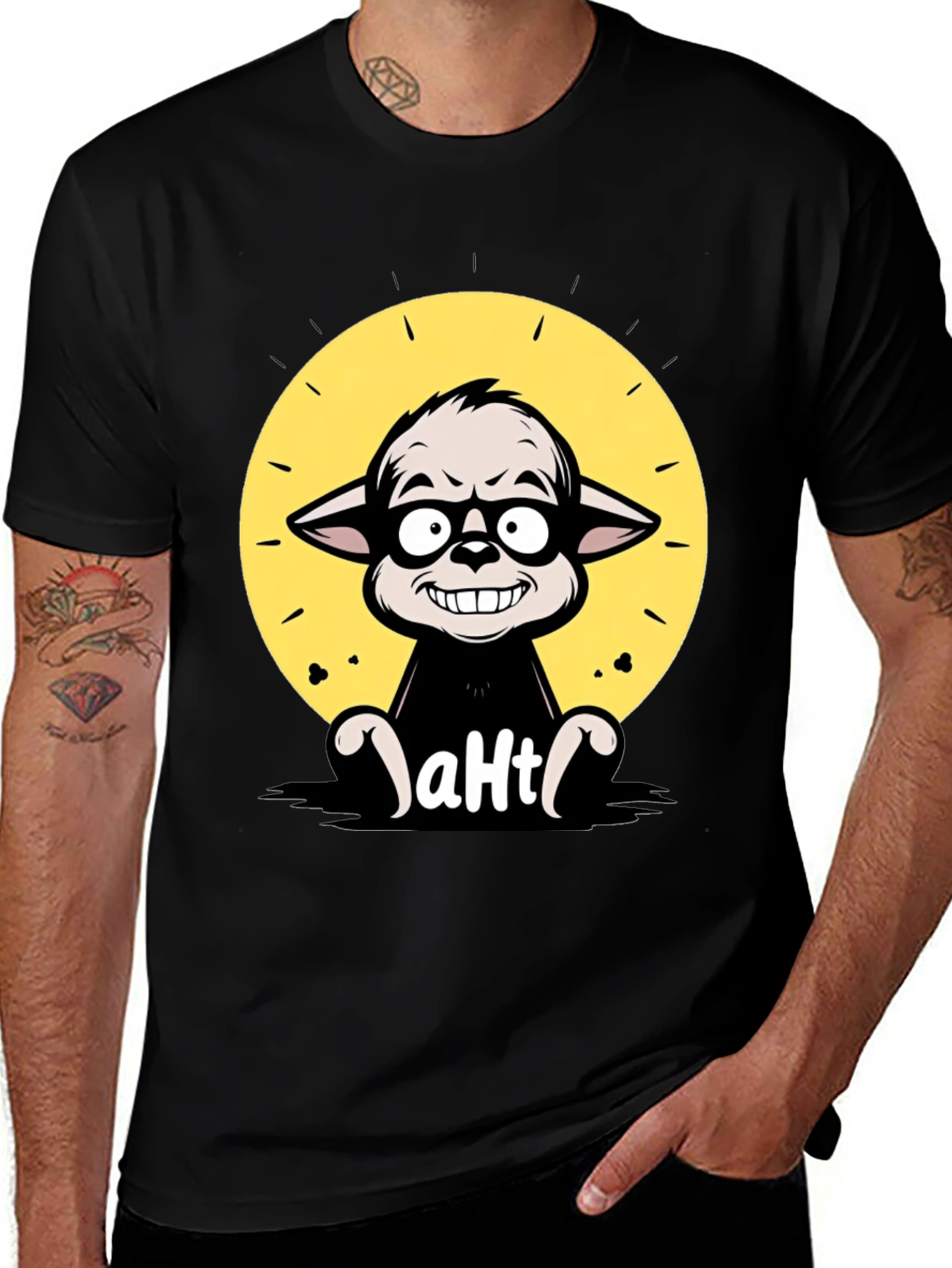 Cartoon Character Graphic Tee - aHt