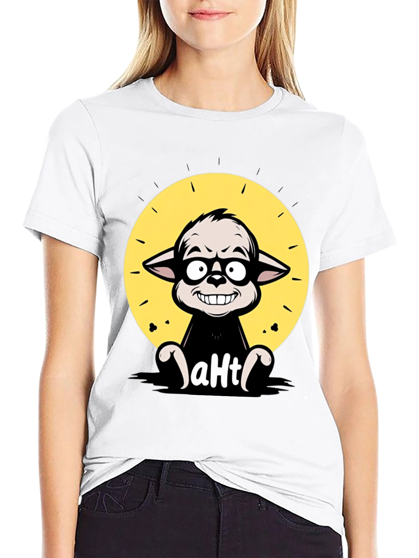 Cartoon Character Graphic Tee - aHt