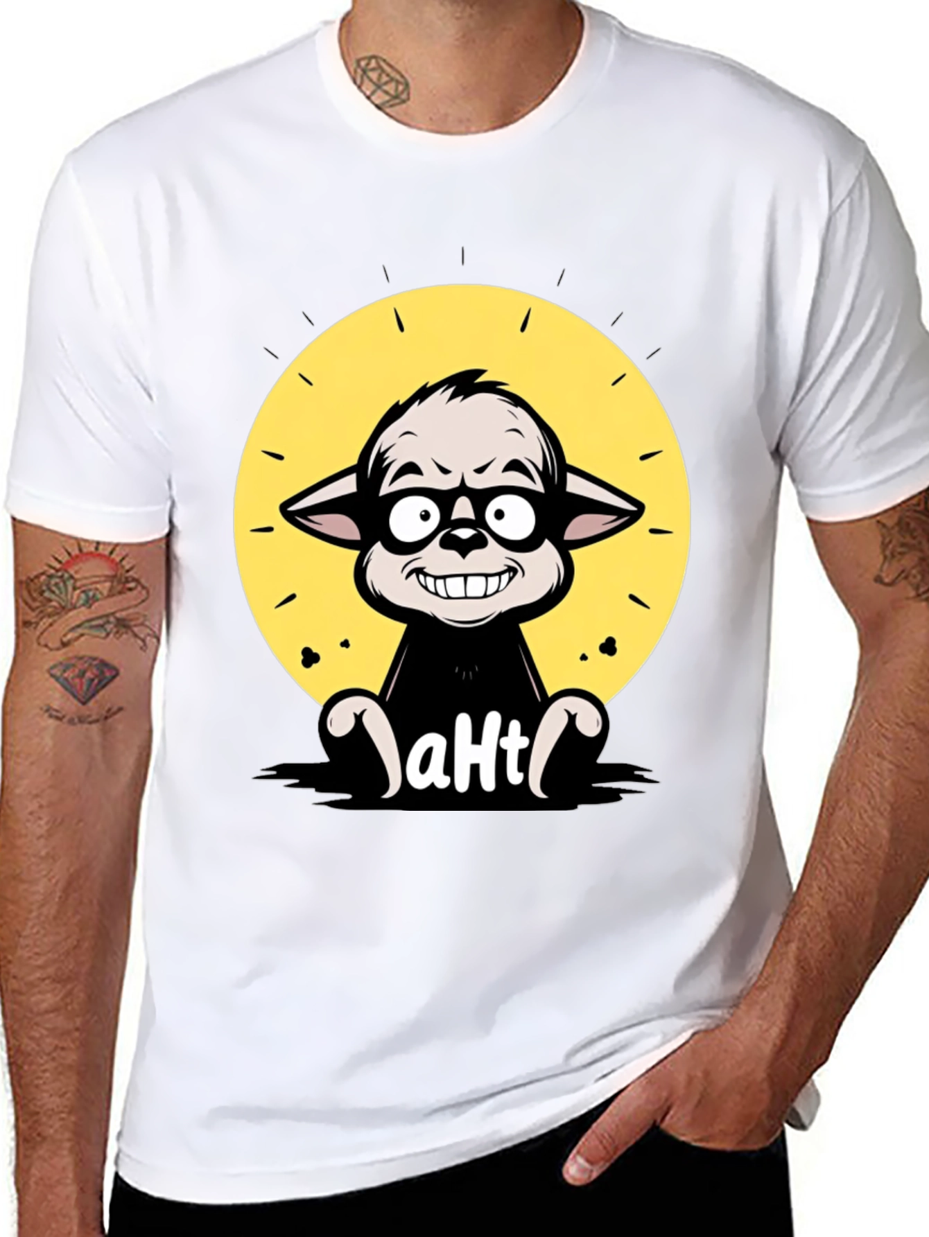 Cartoon Character Graphic Tee - aHt
