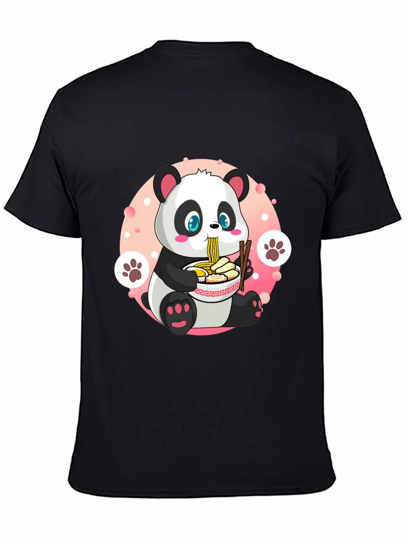 Cute Panda Ramen T-Shirt - Fun Anime Style