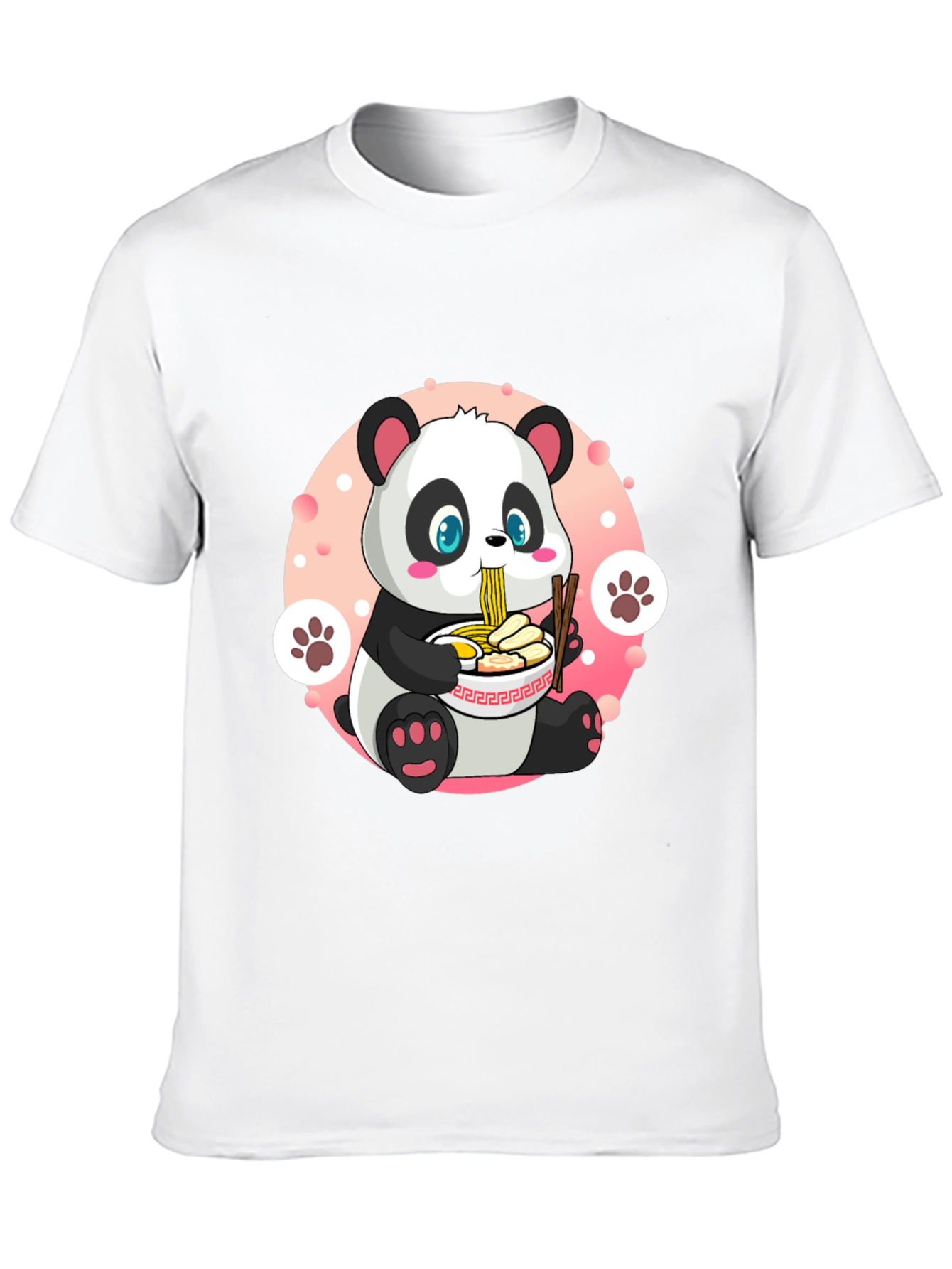 Cute Panda Ramen T-Shirt - Fun Anime Style