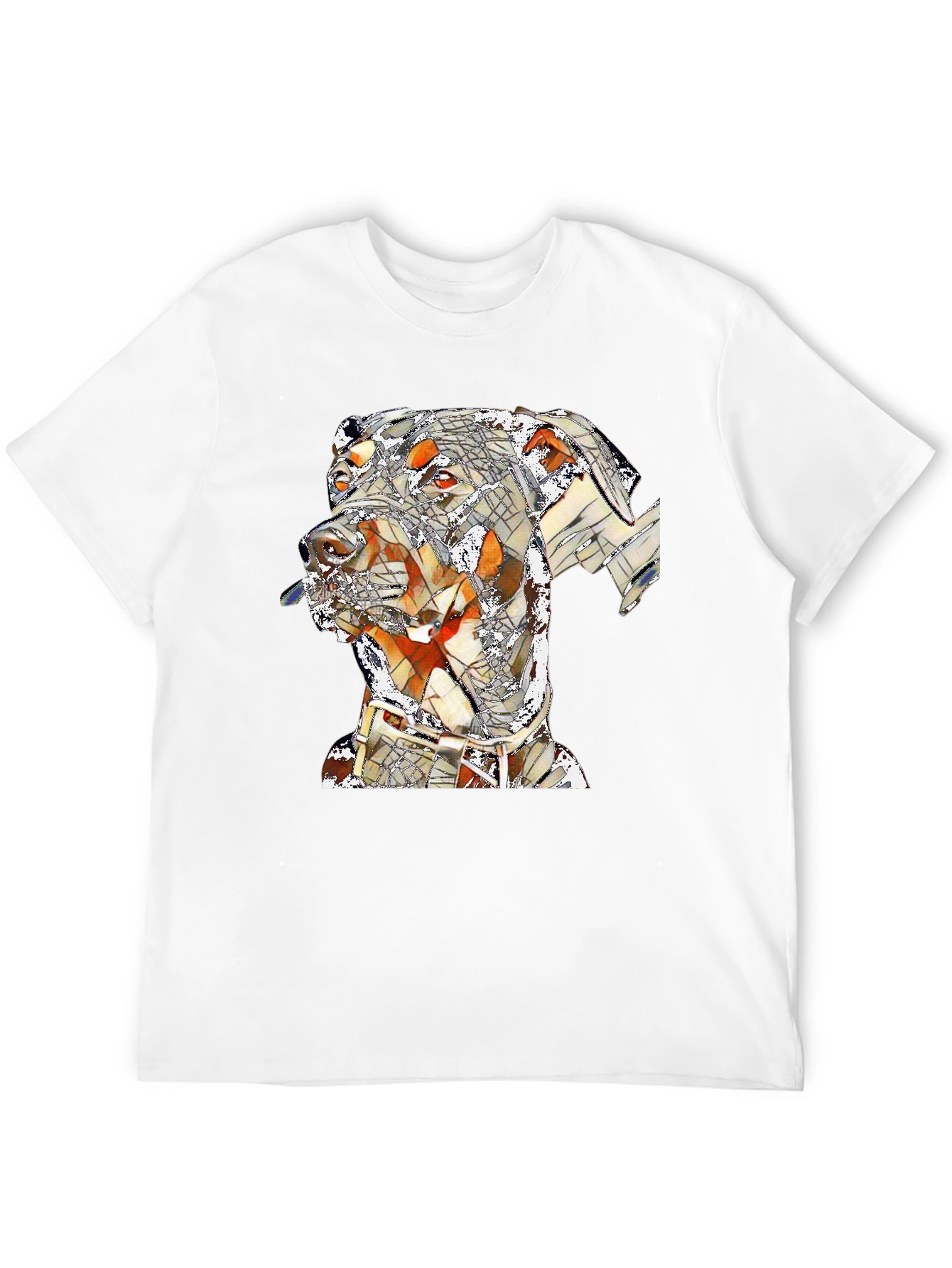 Doberman Mosaic Graphic Tee - Stylish Dog Lovers T-Shirt