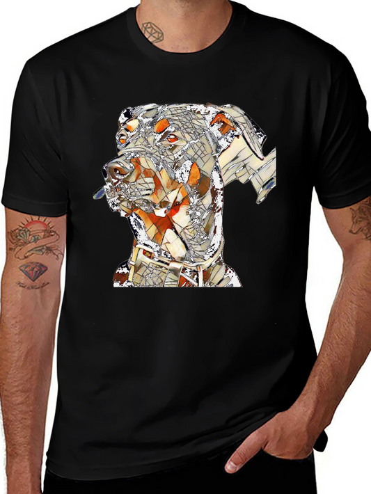 Doberman Mosaic Graphic Tee - Stylish Dog Lovers T-Shirt