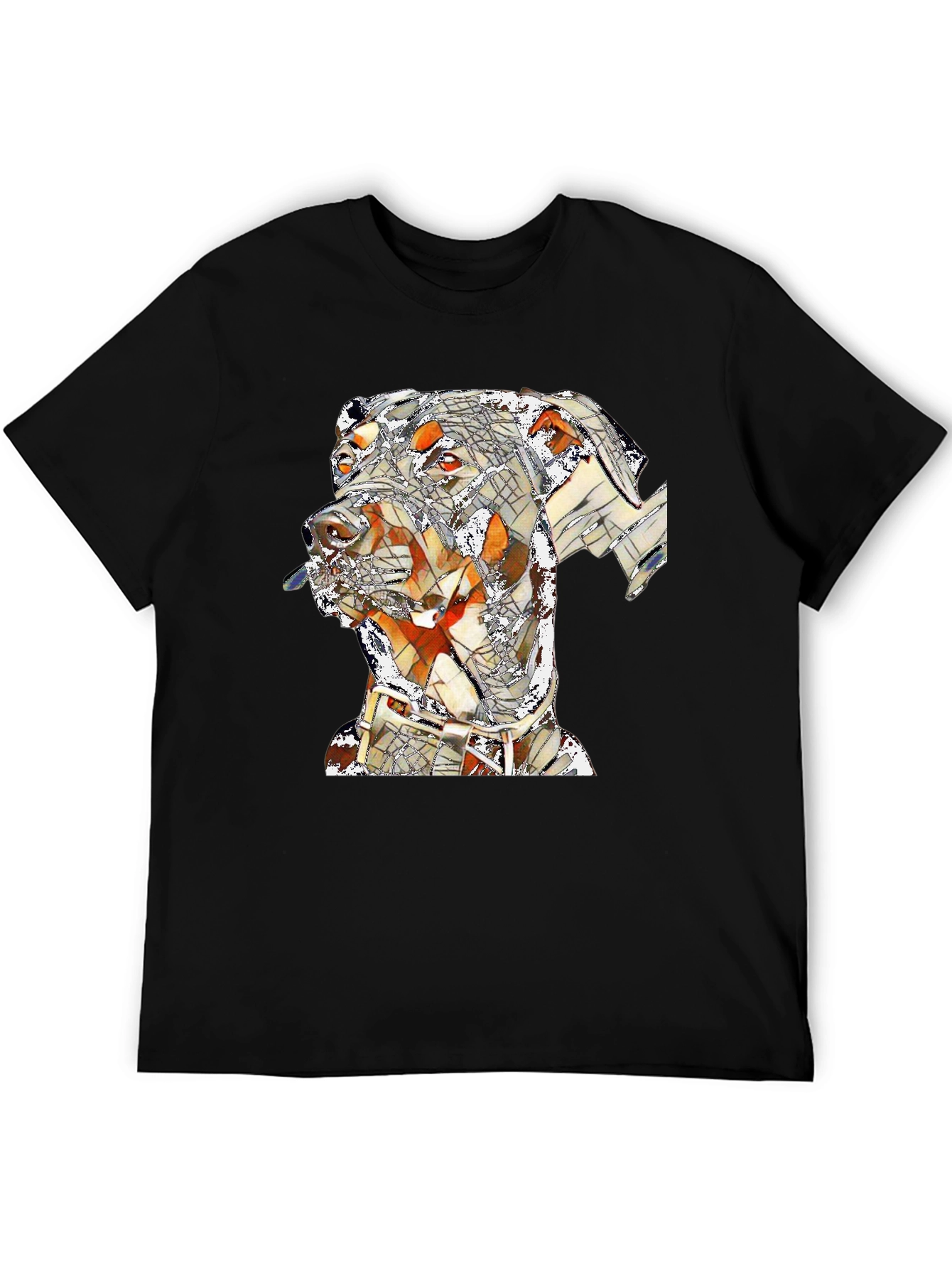 Doberman Mosaic Graphic Tee - Stylish Dog Lovers T-Shirt