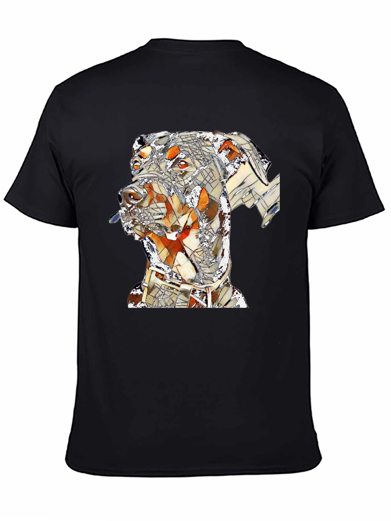 Doberman Mosaic Graphic Tee - Stylish Dog Lovers T-Shirt