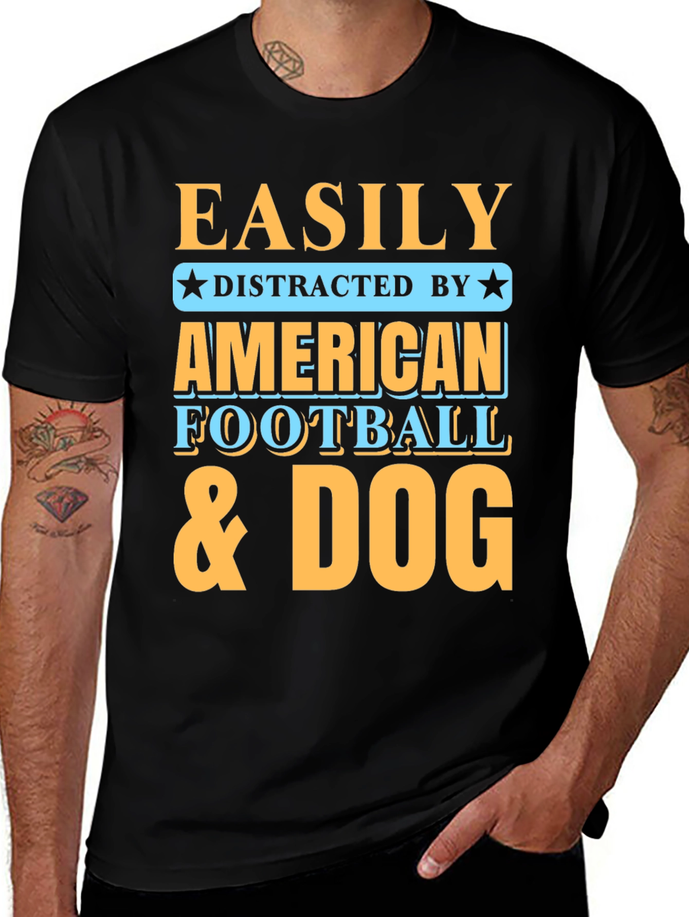 Easily Distracted T-Shirt - Football & Dog