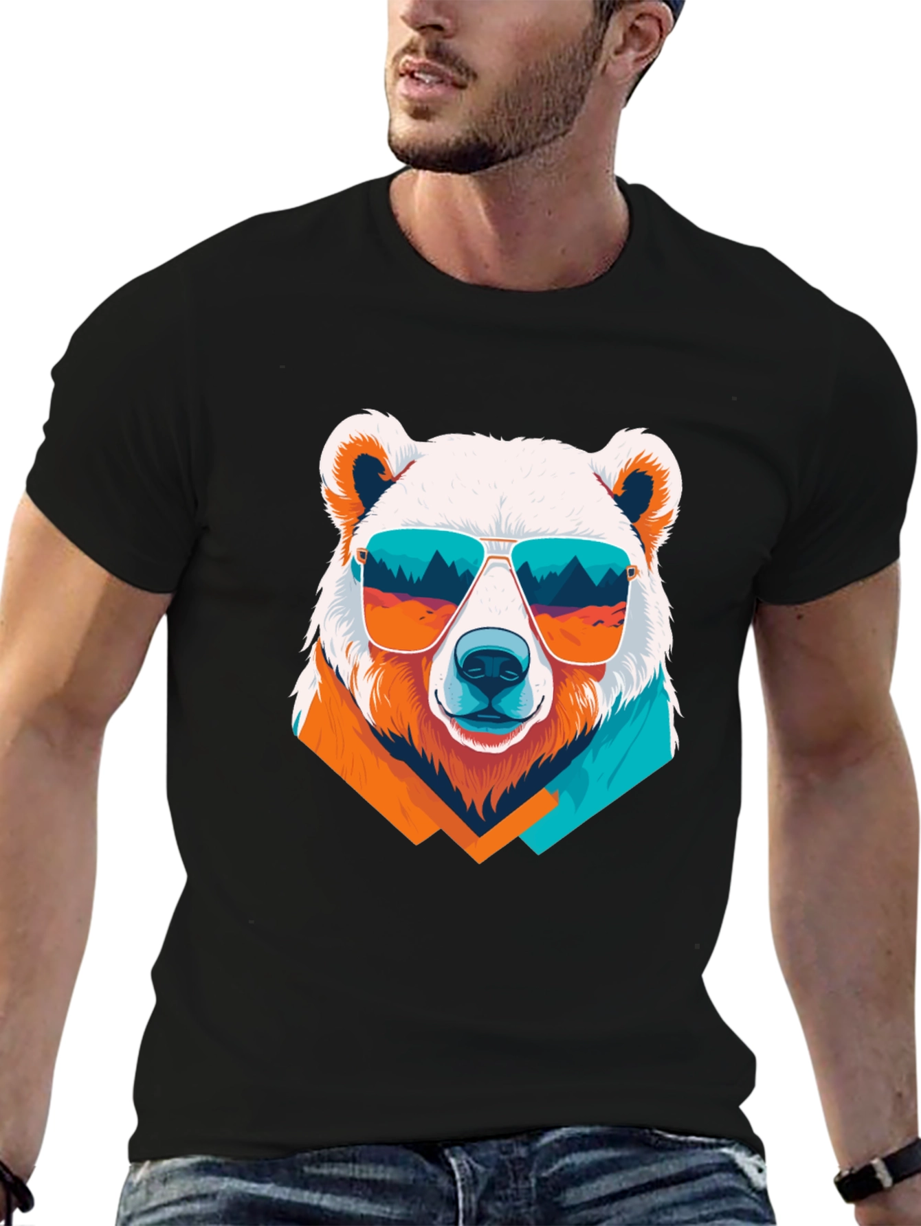 Cool Bear Graphic Tee - Mens Black T-Shirt