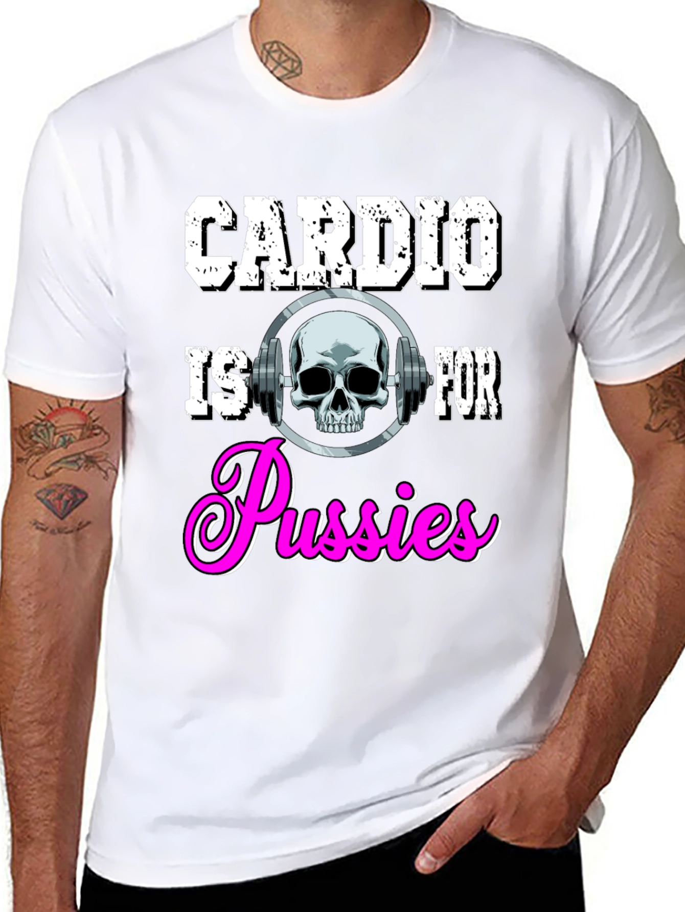 Cardio is for Pussies Black T-Shirt