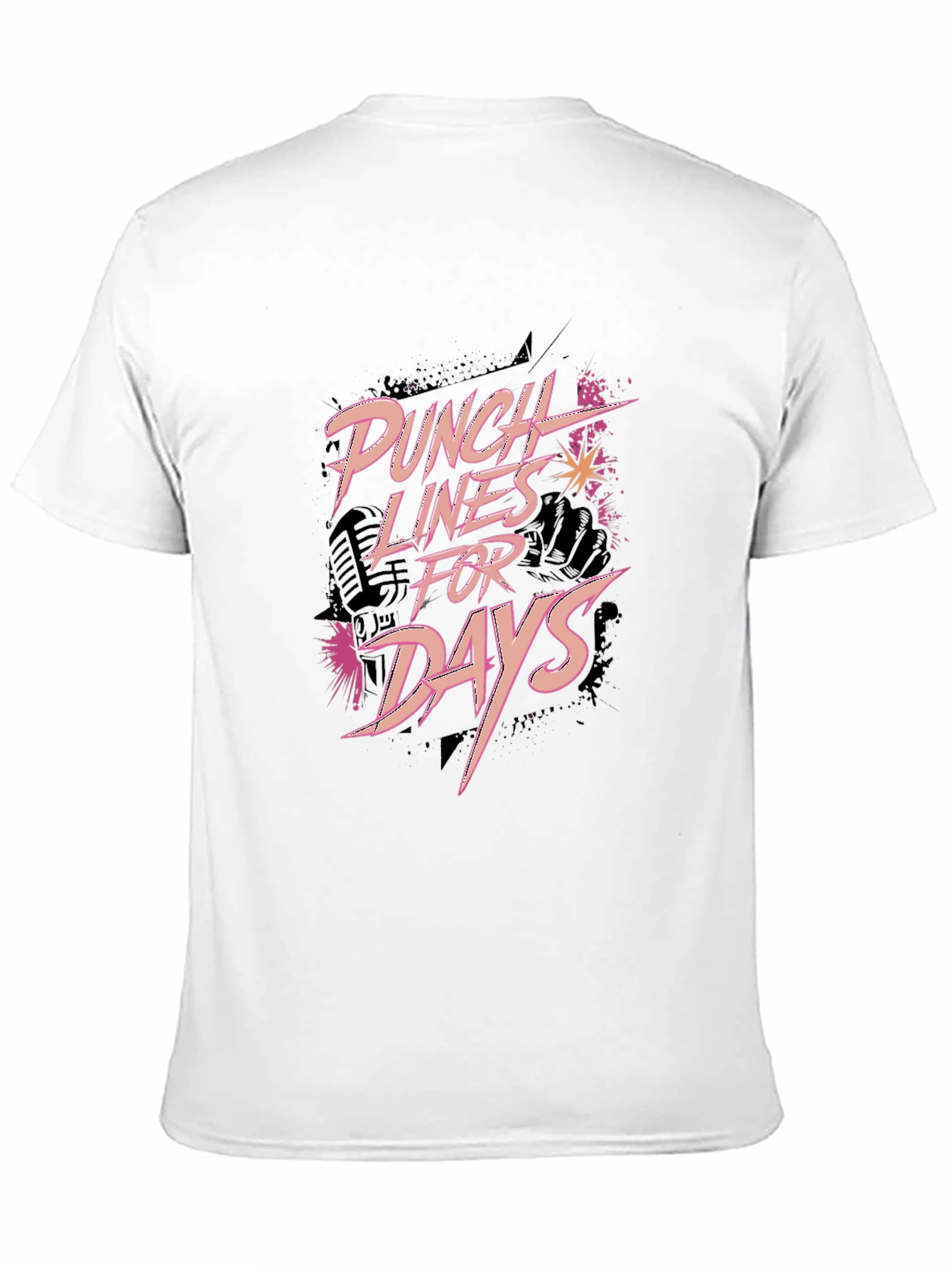 Punch Lines For Days Black Graphic Tee