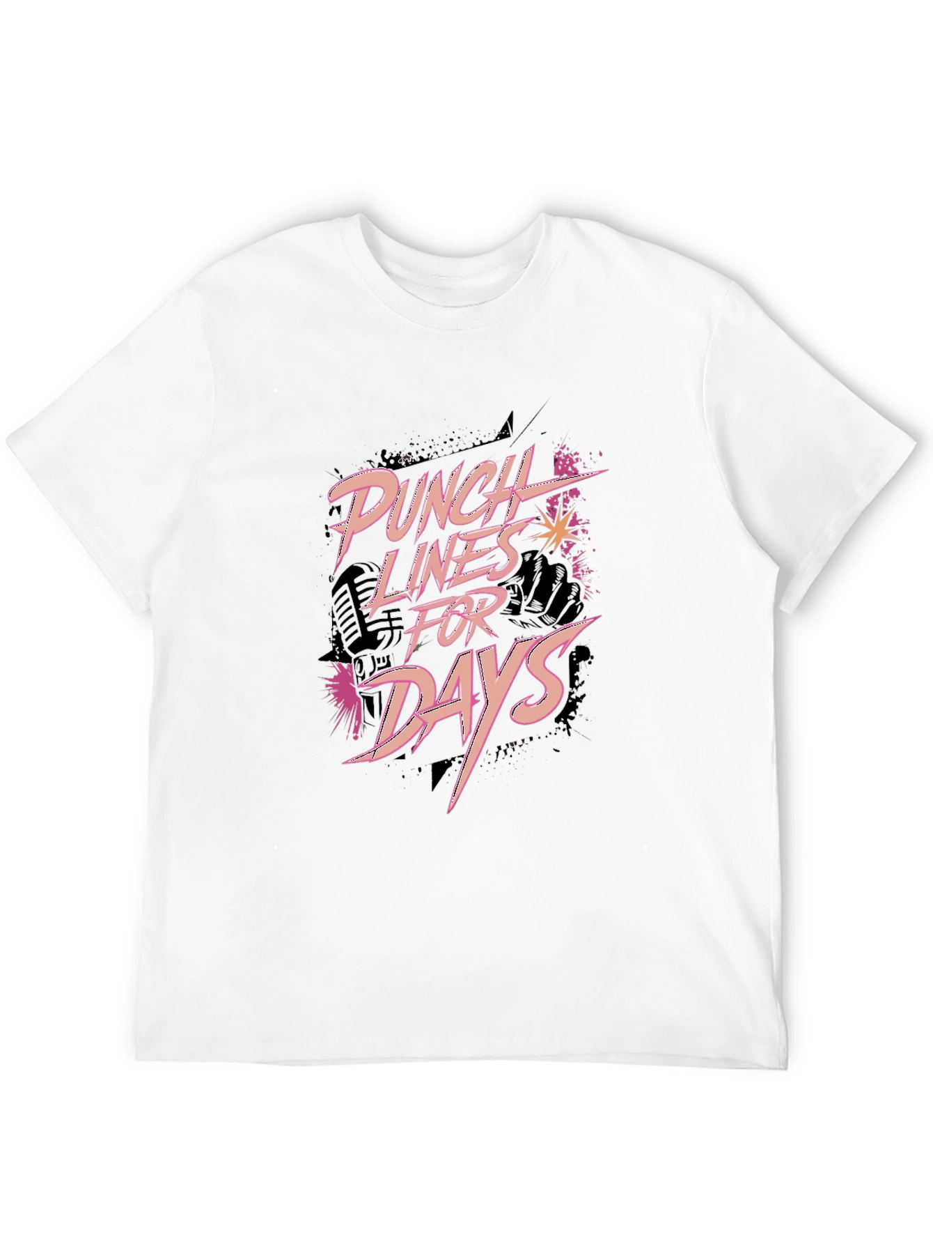 Punch Lines For Days Black Graphic Tee