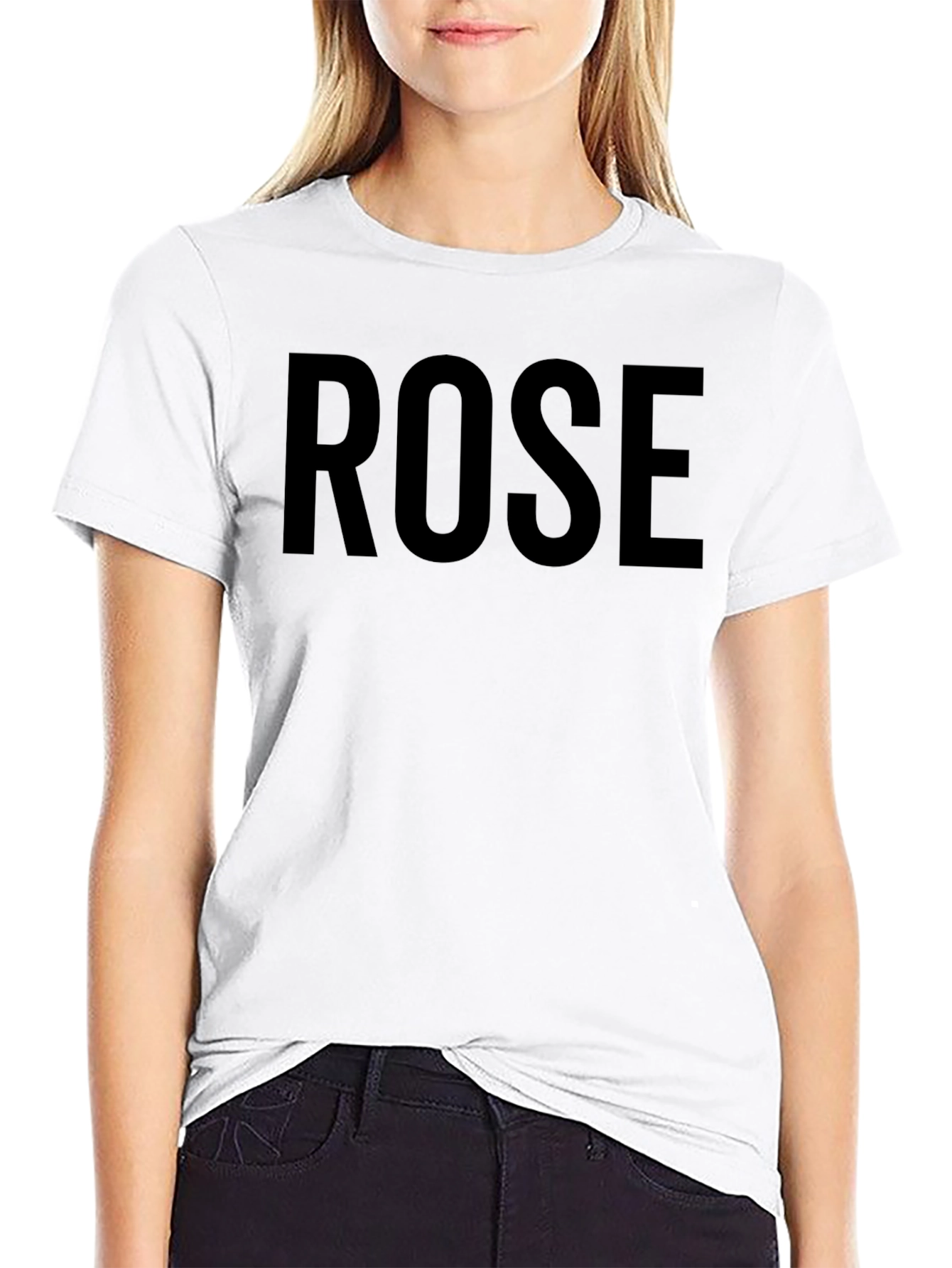 Mens Black ROSE Graphic Tee - Casual Style