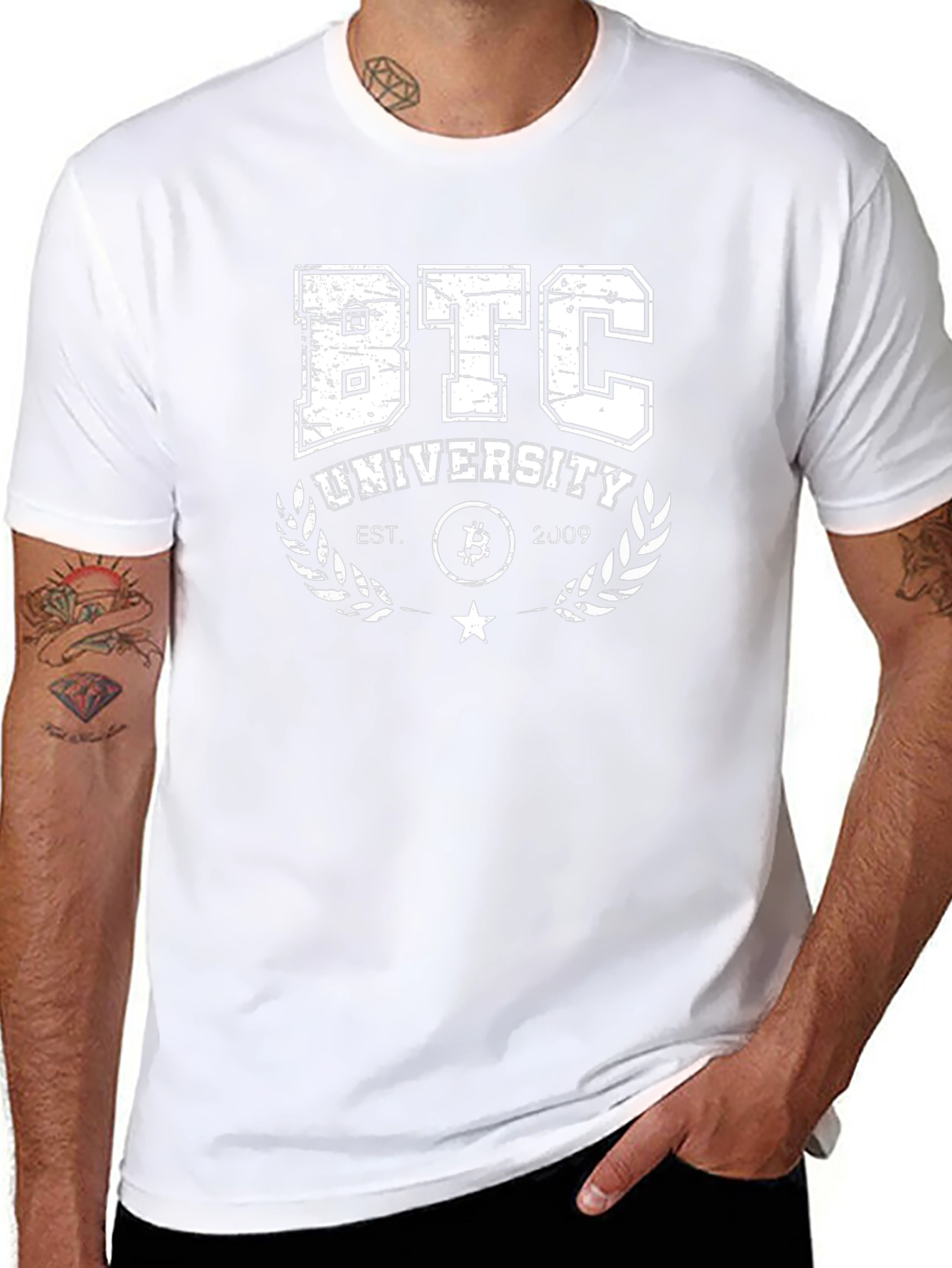 BTC University T-Shirt - Bitcoin Crypto Tee