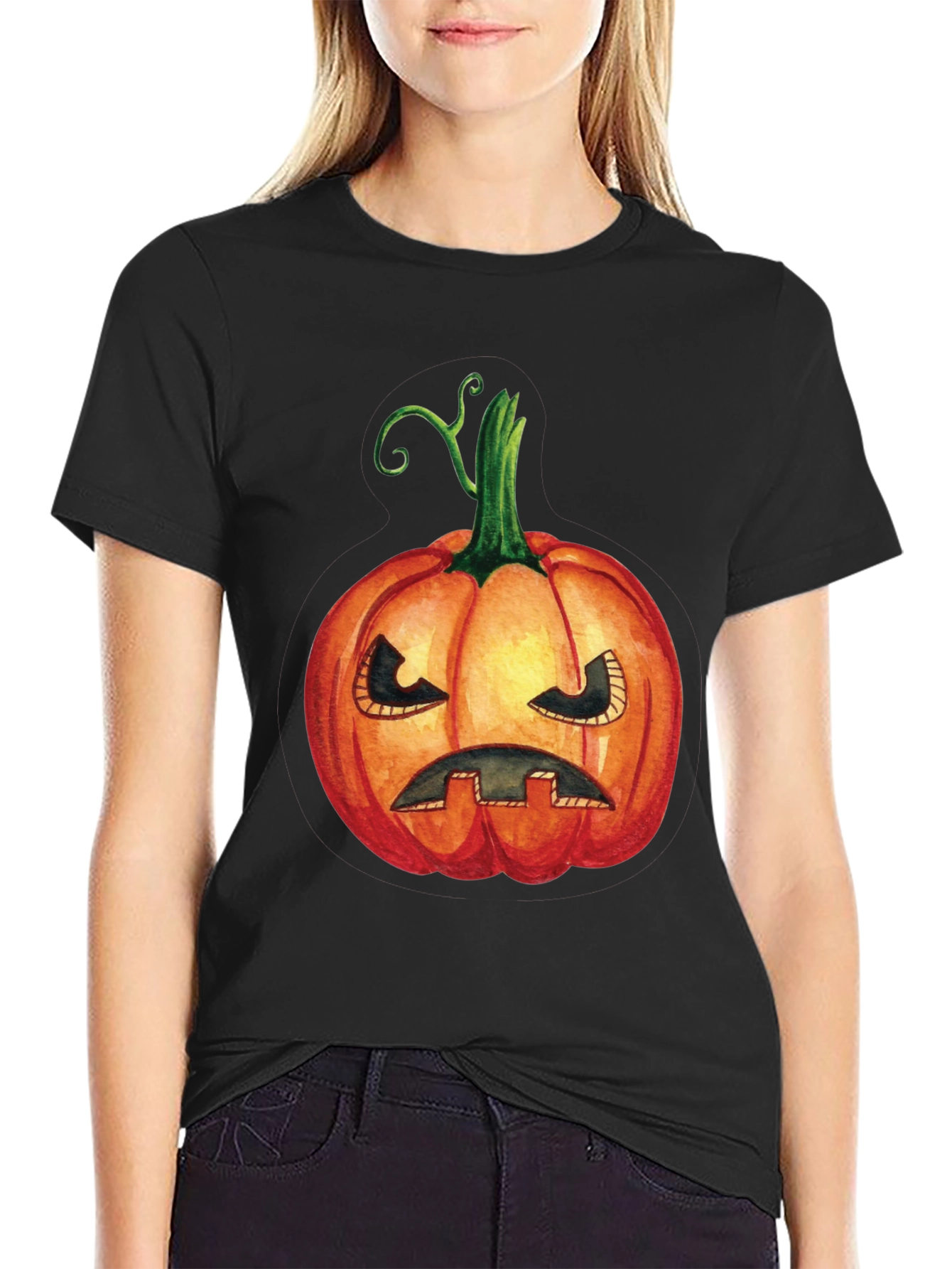 Halloween Pumpkin T-Shirt - Spooky Jack-O-Lantern Tee