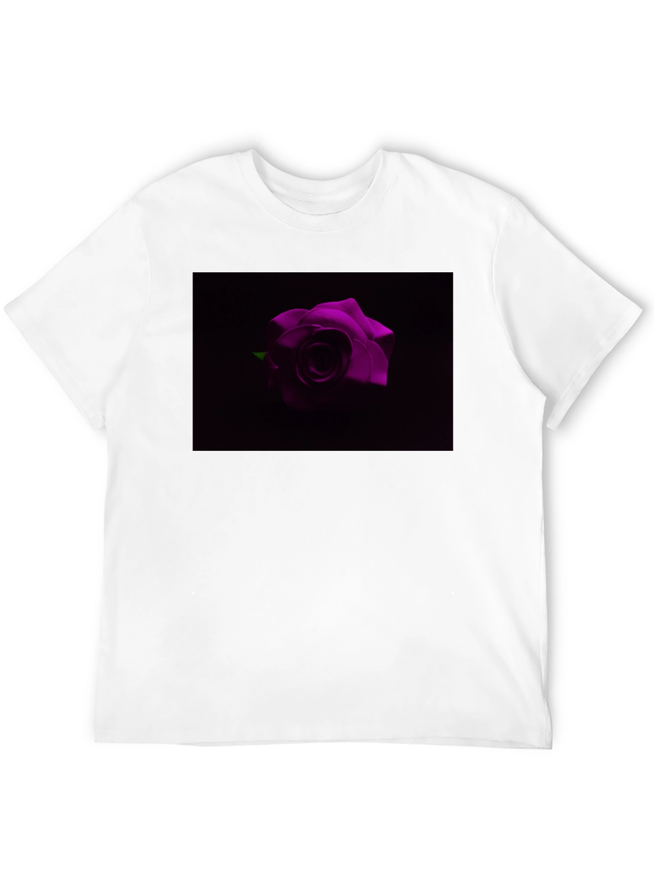 Purple Rose Graphic T-Shirt - Stylish Black Tee