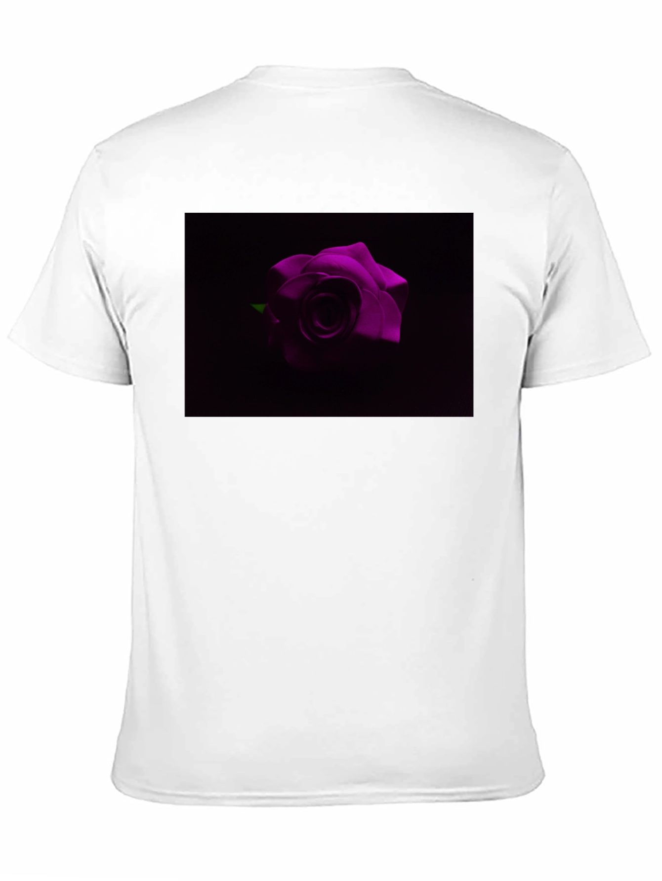 Purple Rose Graphic T-Shirt - Stylish Black Tee
