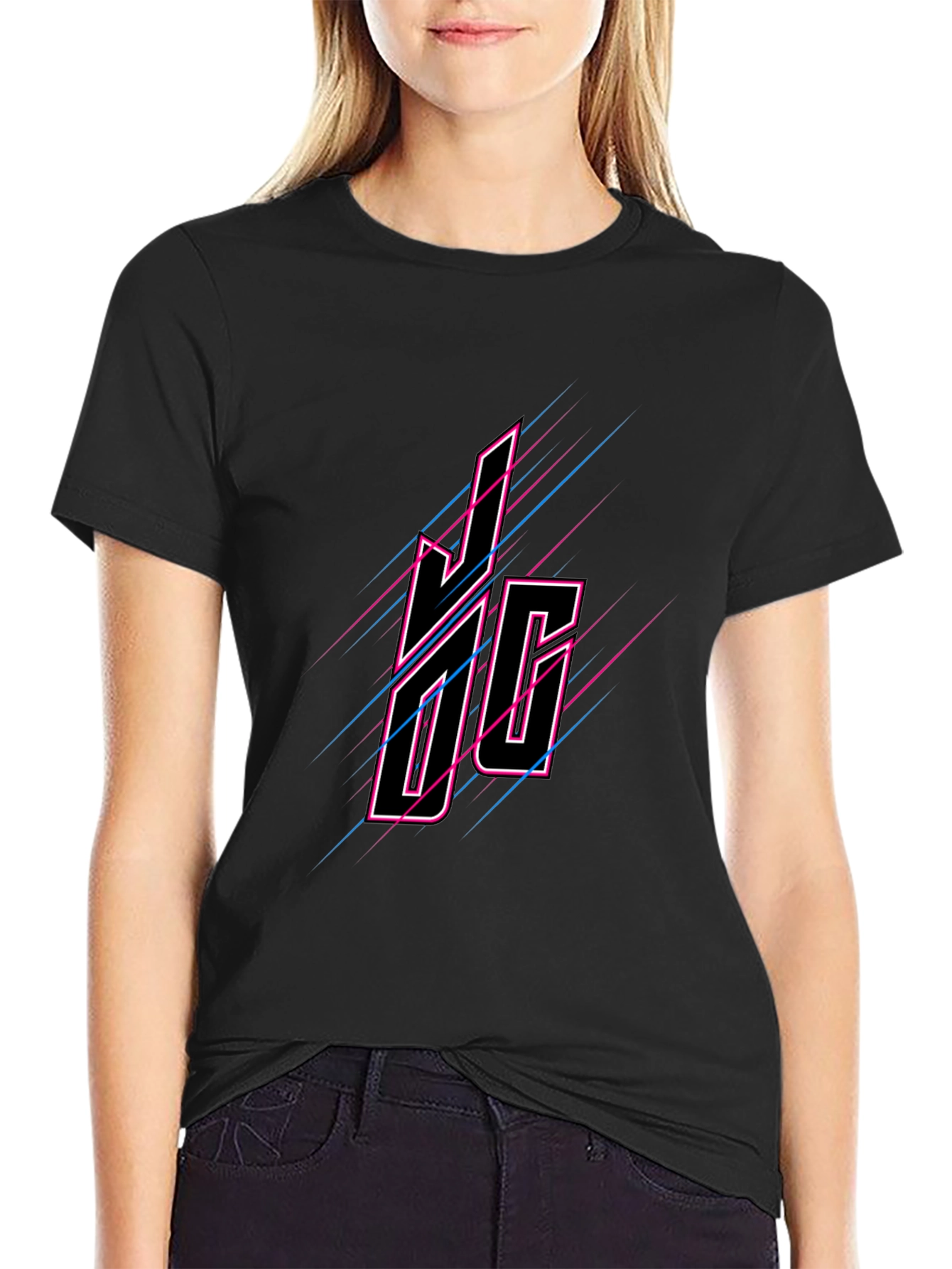 Black JOG Graphic Tee - Casual Cool