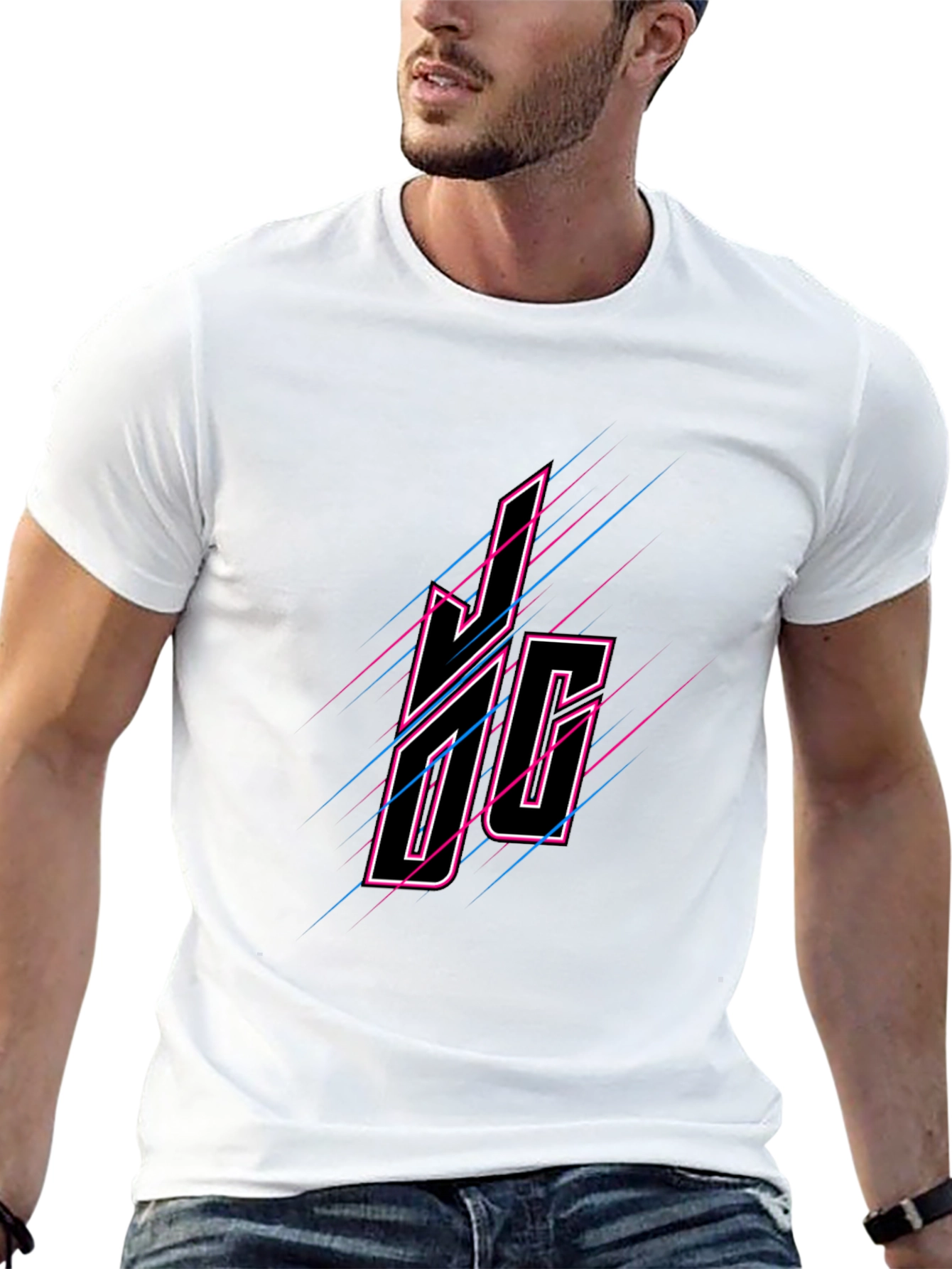 Black JOG Graphic Tee - Casual Cool