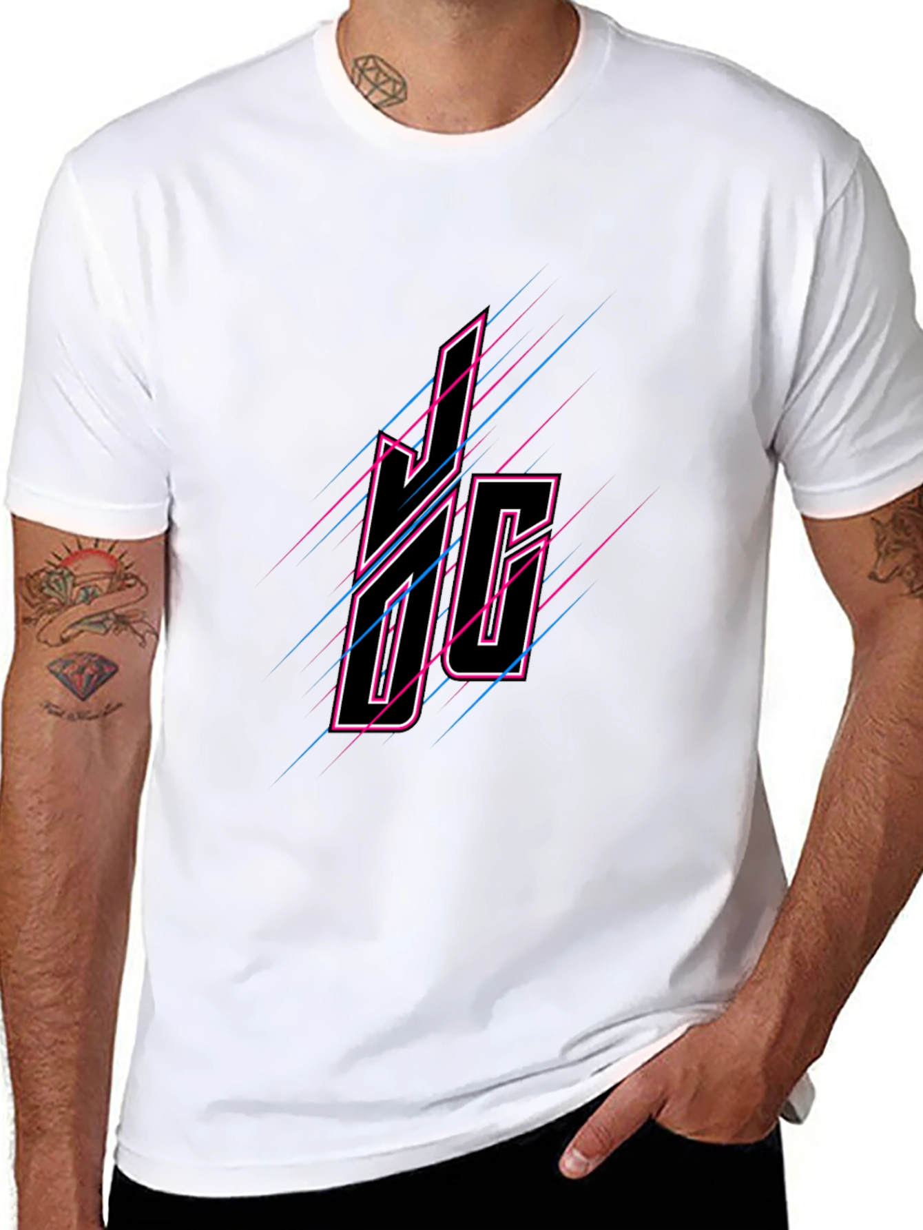 Black JOG Graphic Tee - Casual Cool