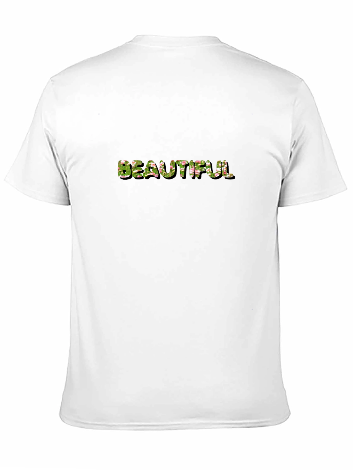 Floral Beautiful Black T-Shirt