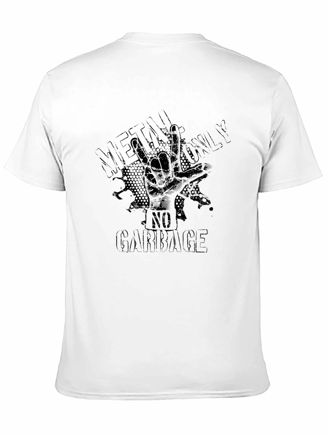 Metal Only T-Shirt - Black Rock On Design