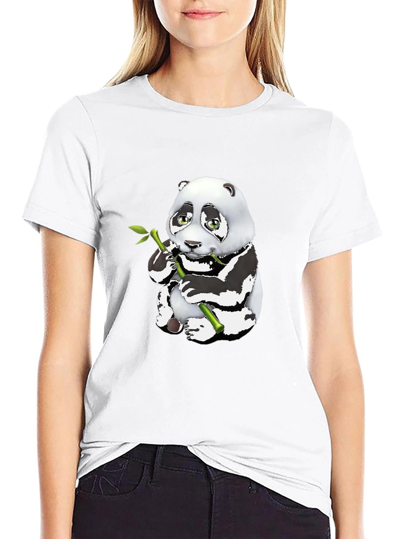 Cute Panda Bamboo T-Shirt