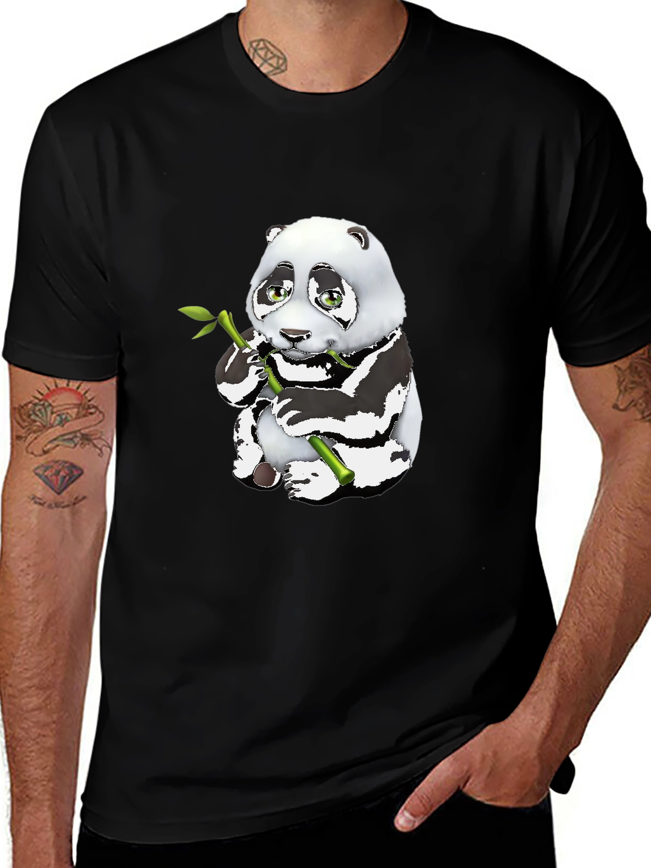 Cute Panda Bamboo T-Shirt