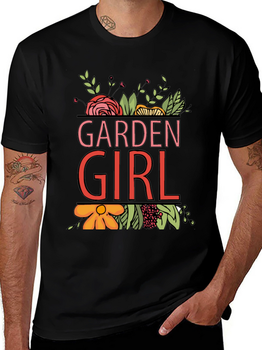 Garden Girl Graphic T-Shirt - Floral Design
