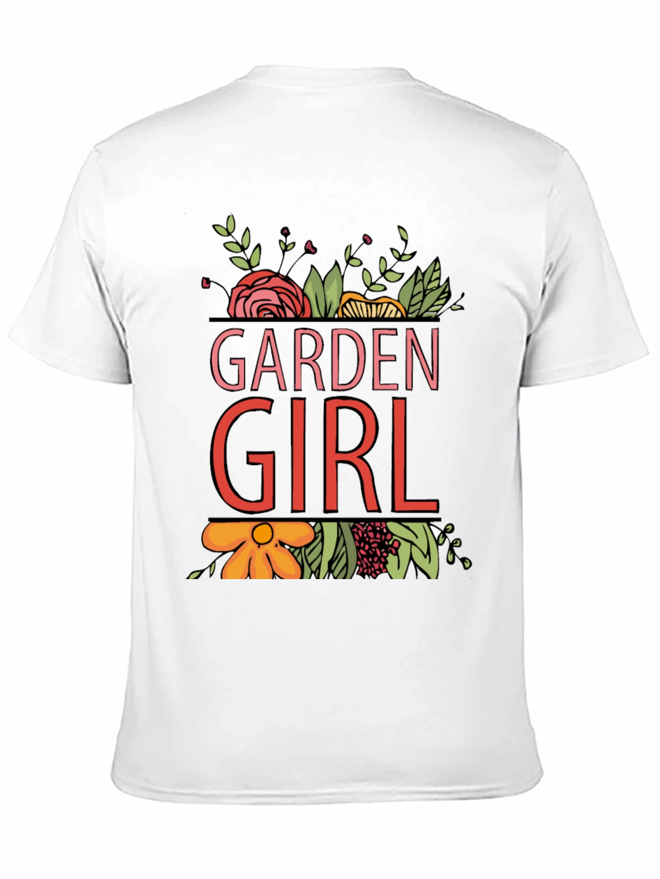 Garden Girl Graphic T-Shirt - Floral Design