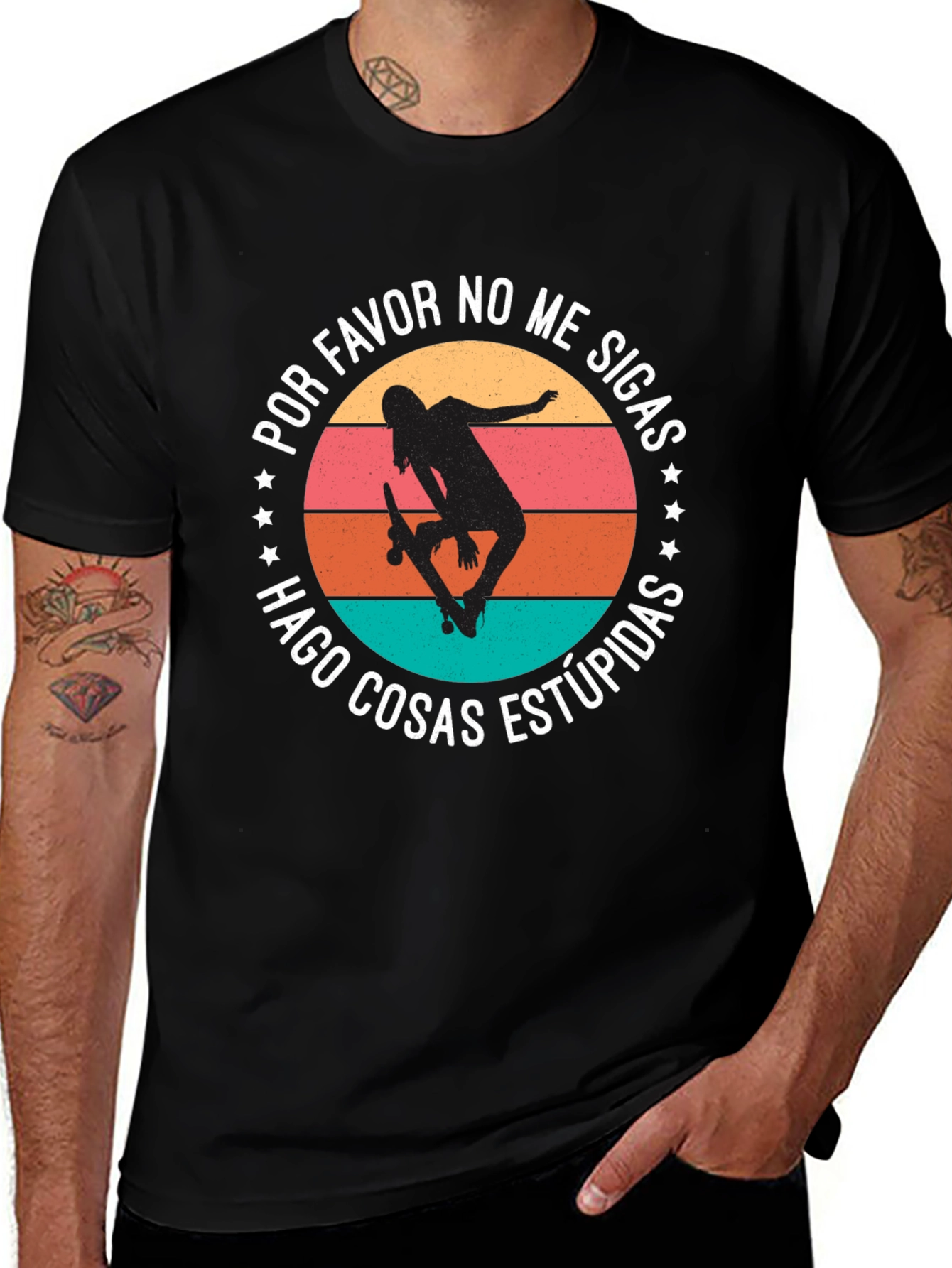 Skateboarder Graphic Tee - Dont Follow Me!