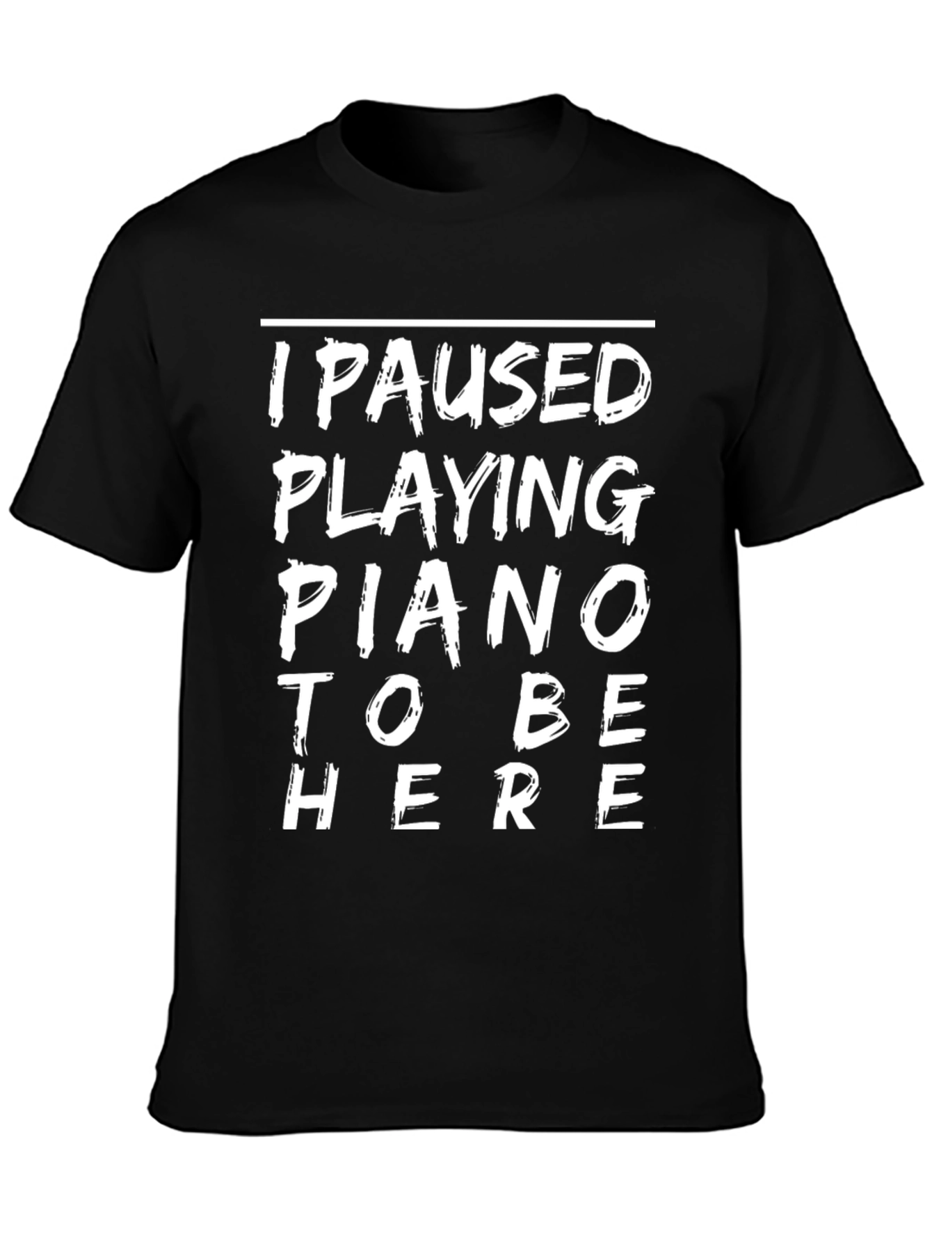 Funny Piano Player Black T-Shirt