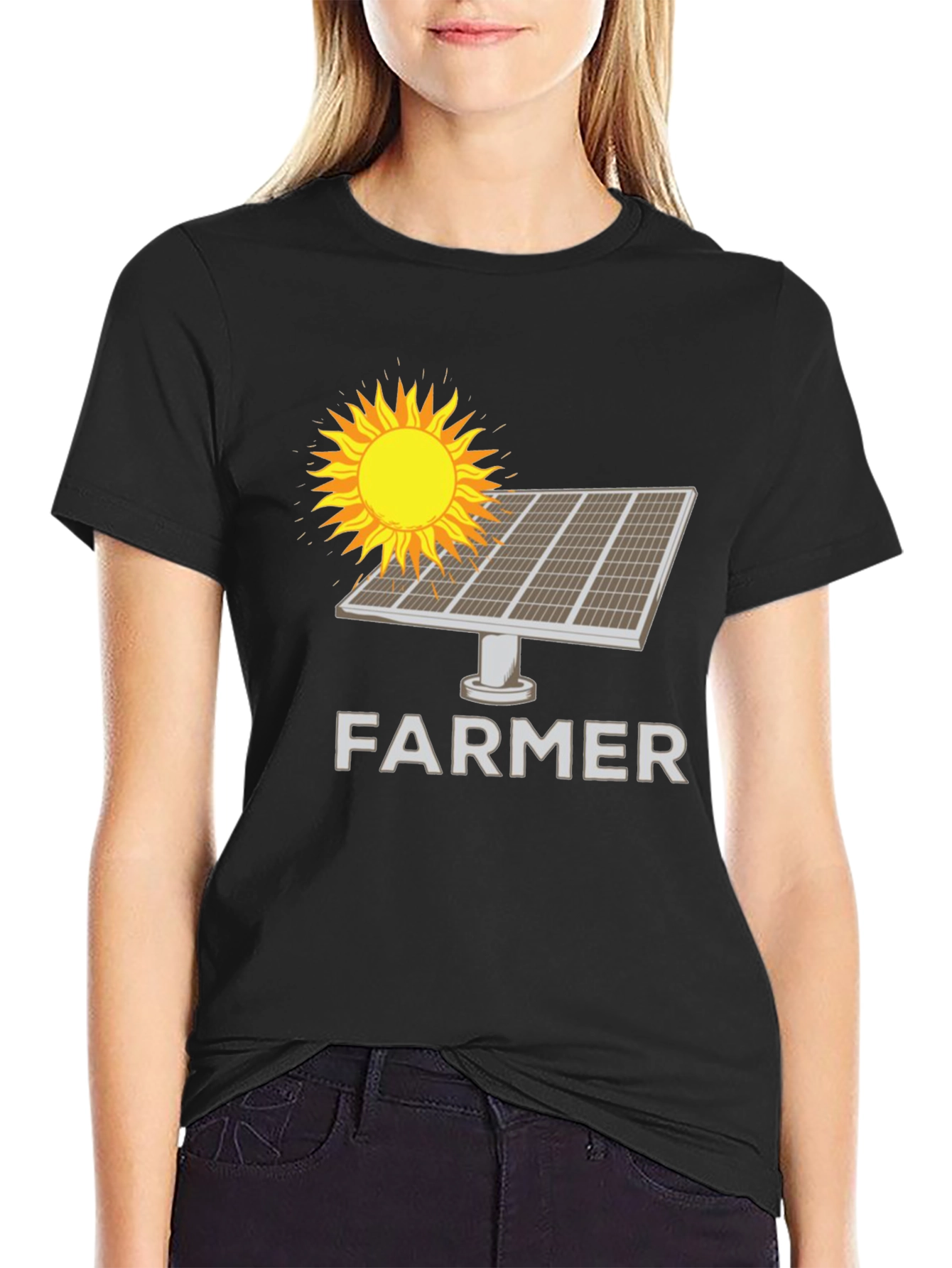 Solar Panel Farmer T-Shirt - Sustainable Agriculture Tee