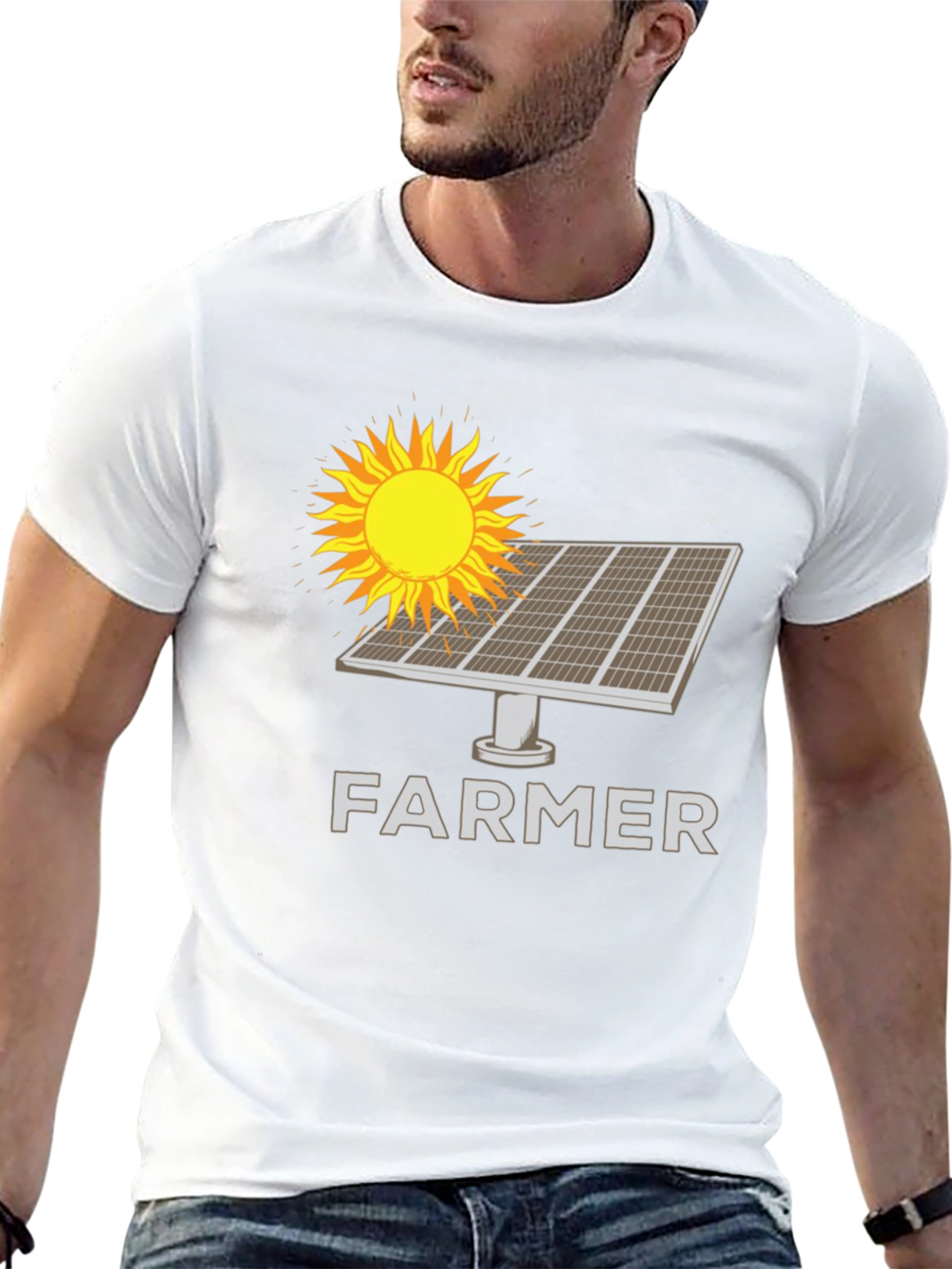 Solar Panel Farmer T-Shirt - Sustainable Agriculture Tee