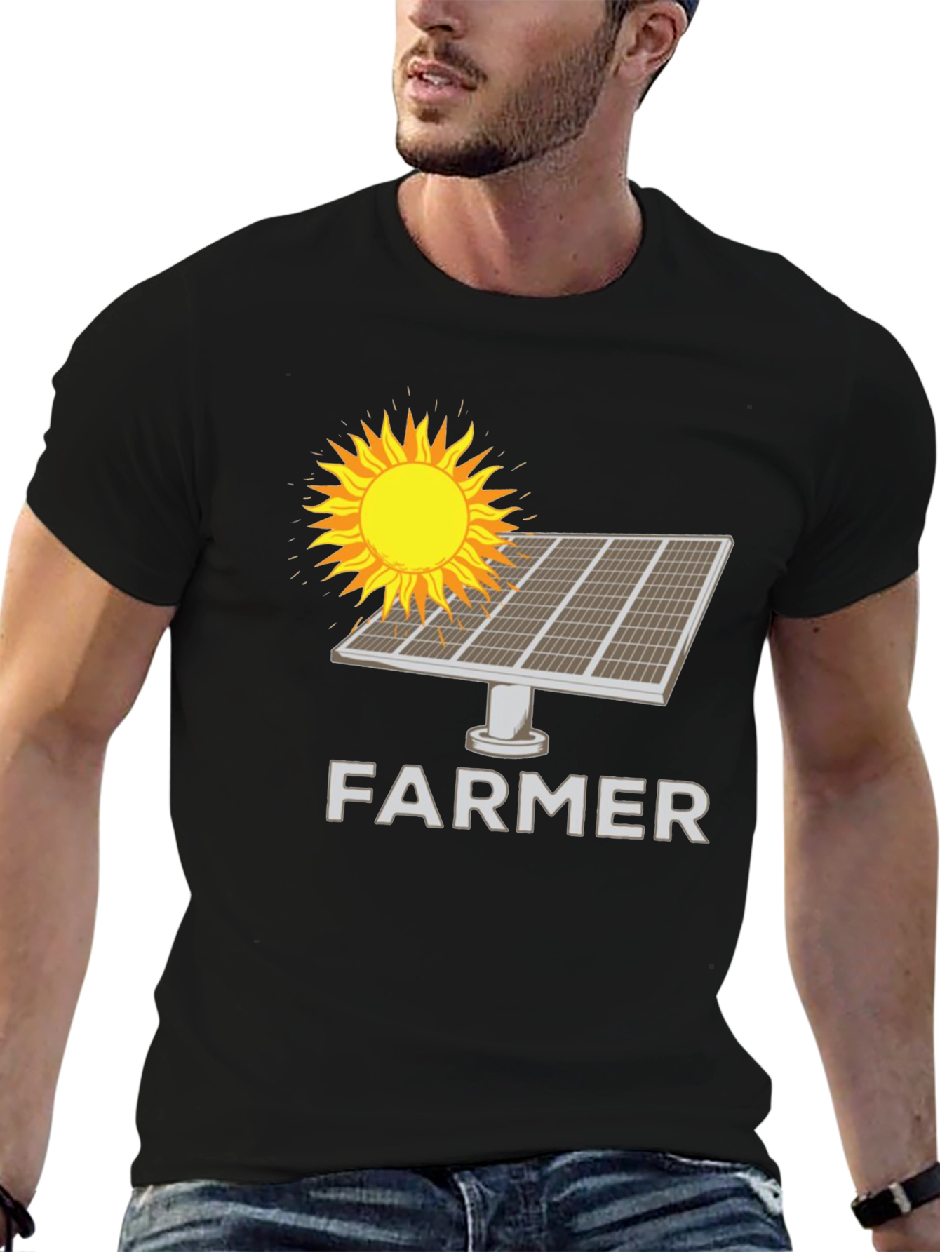Solar Panel Farmer T-Shirt - Sustainable Agriculture Tee