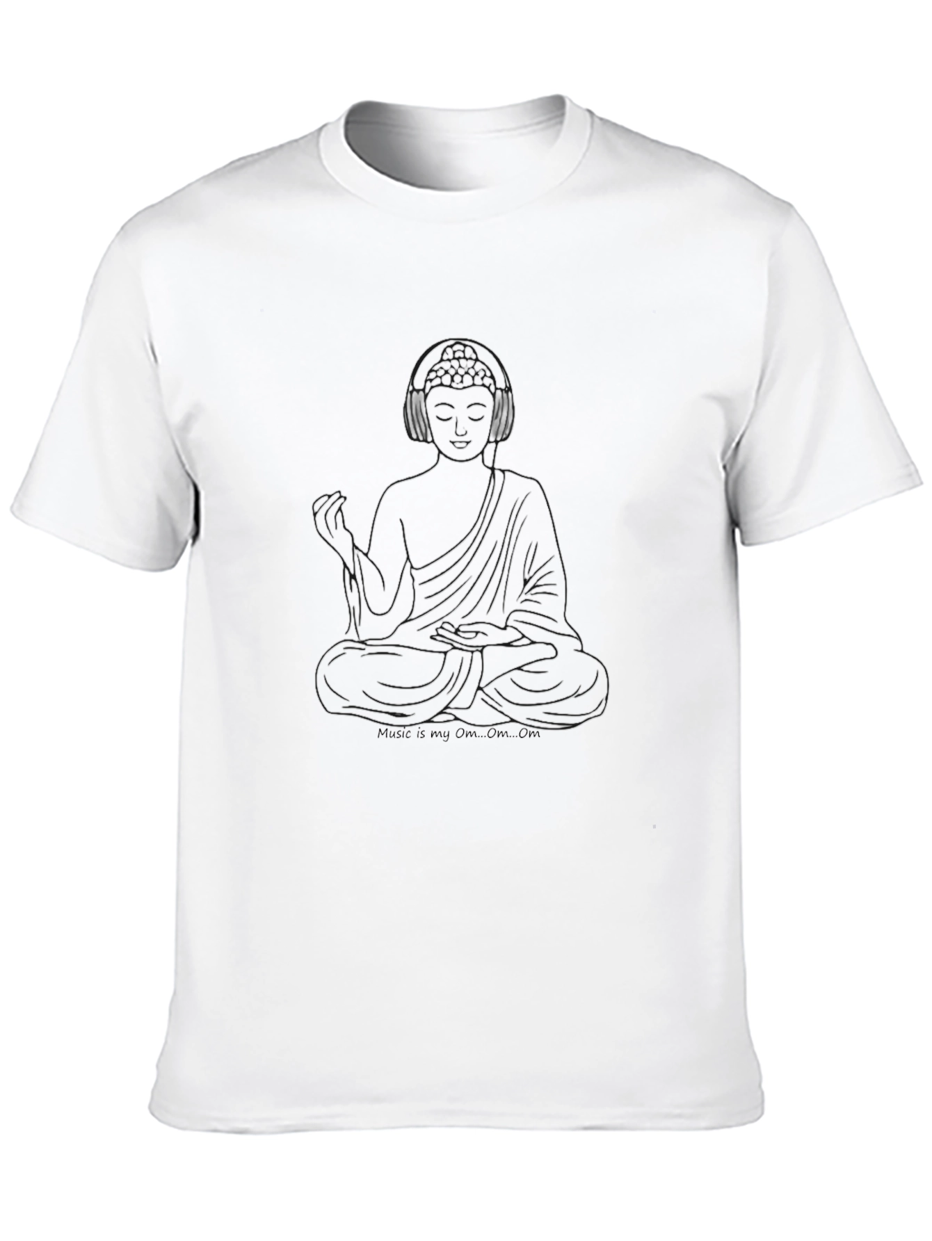 Buddha Music Lover Graphic T-Shirt - Premium Cotton