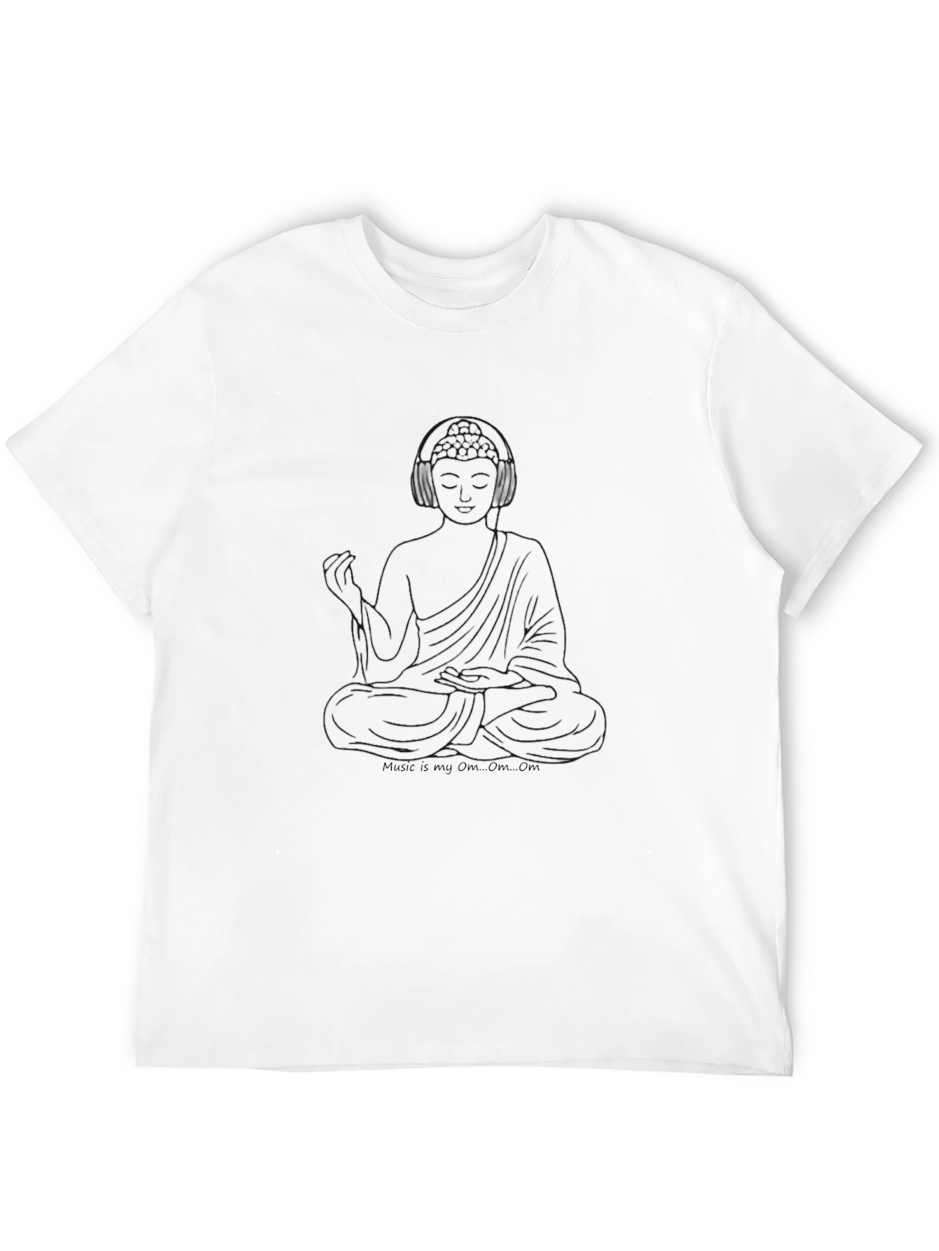 Buddha Music Lover Graphic T-Shirt - Premium Cotton