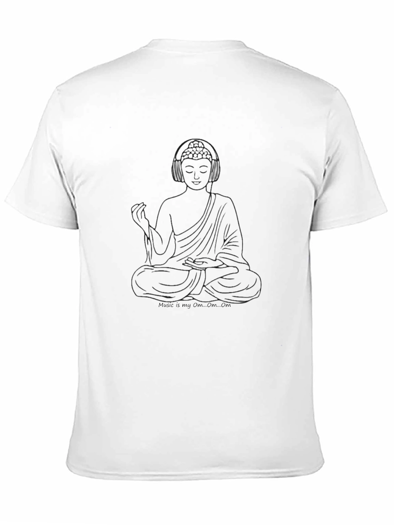 Buddha Music Lover Graphic T-Shirt - Premium Cotton