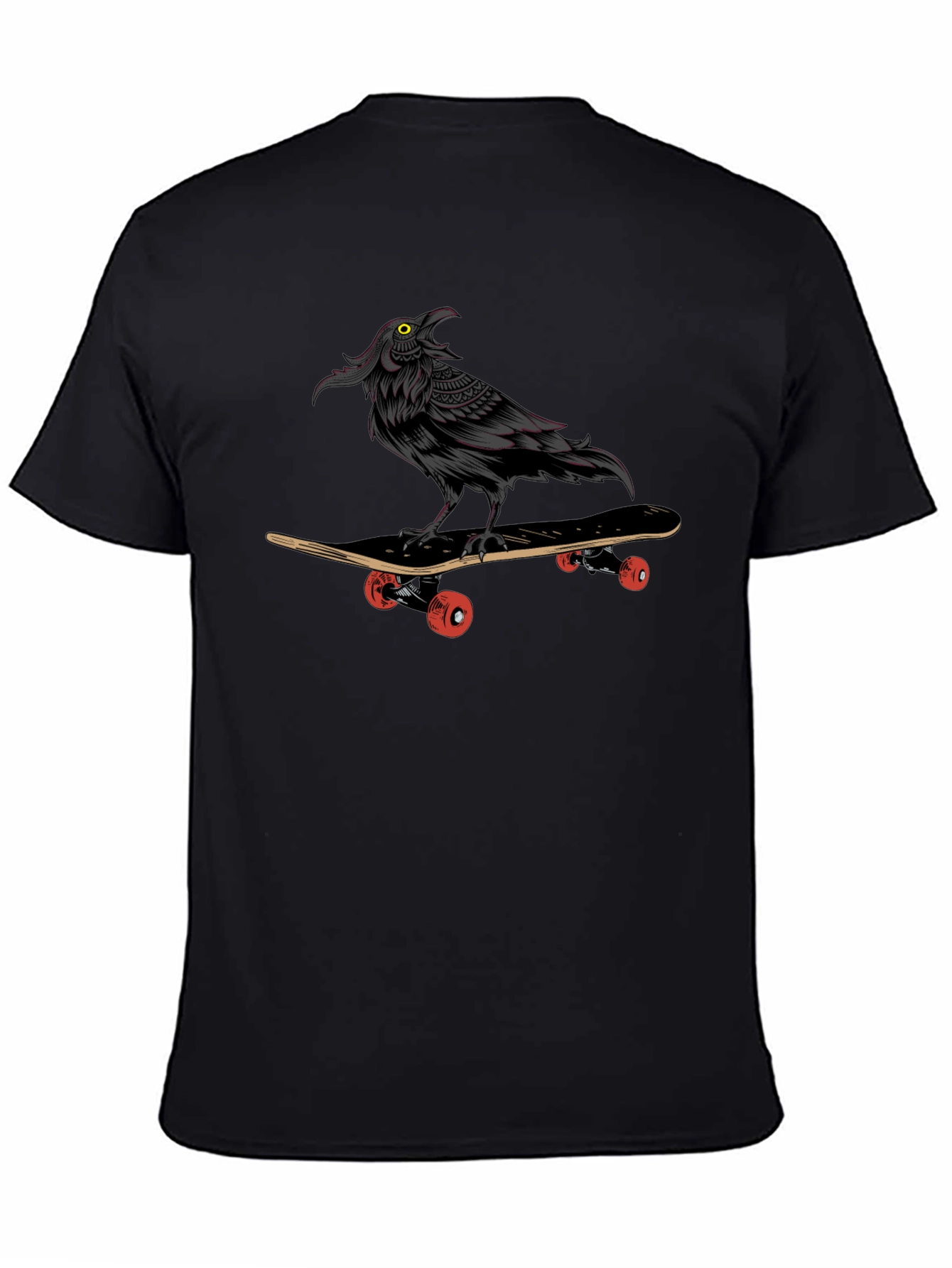 Raven Skateboard T-Shirt - Unique Graphic Tee